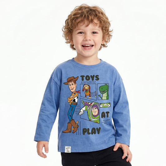 Polera Manga Larga Niño Toys at Play Toy Story Azul Disney - Poleras Chile | The Brands Club cl