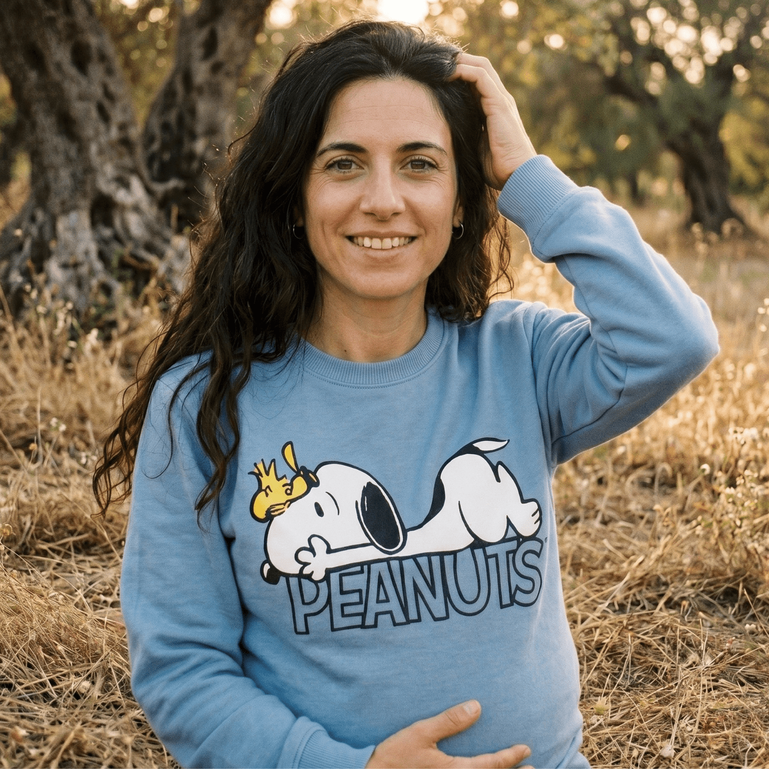 Polerón Cerrado Mujer Celeste Snoopy - Polerones Chile | The Brands Club cl