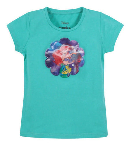 Polera Niña Ariel Agua Verde Disney