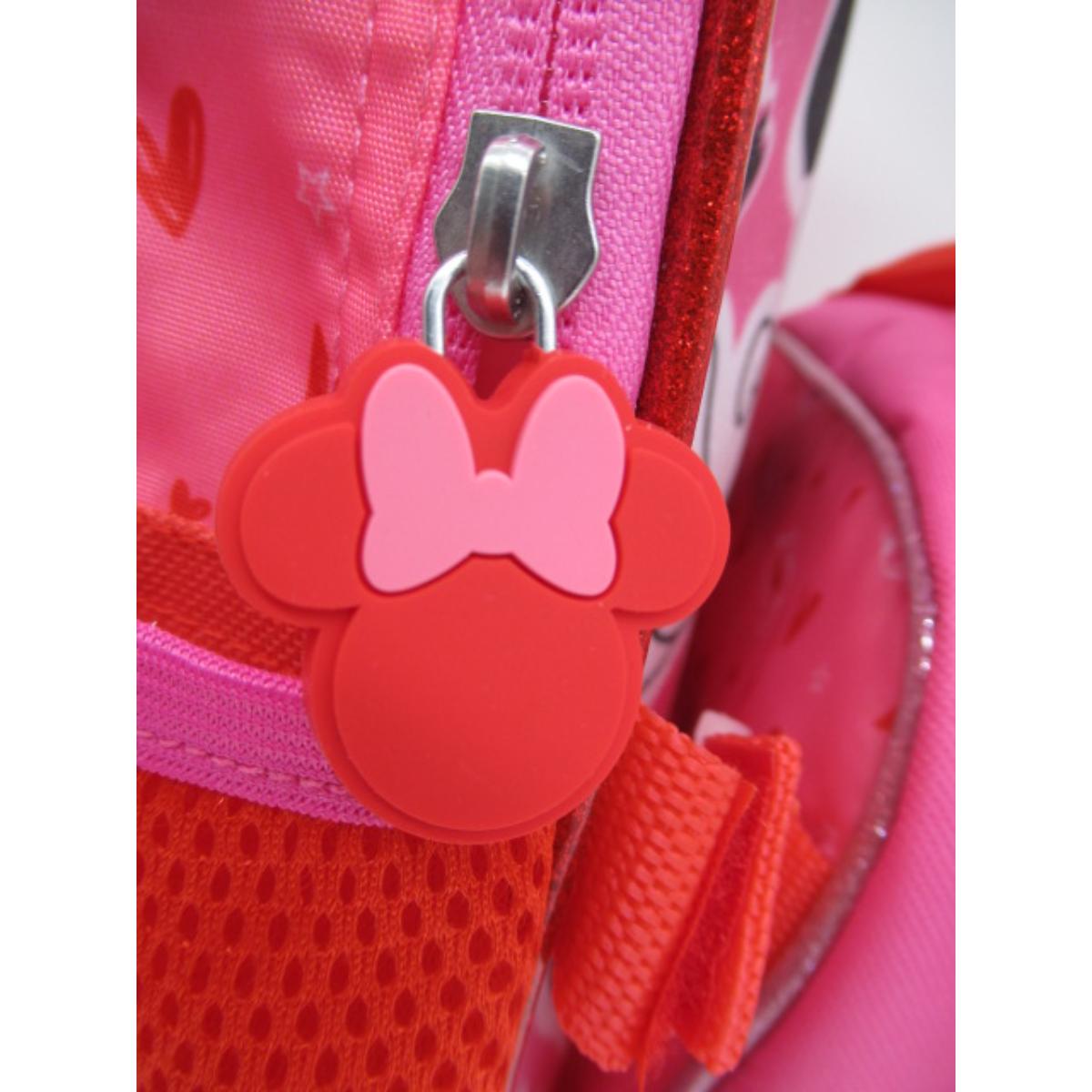 Mochila con Lonchera Escolar Niña Heart Minnie Rosado Disney
