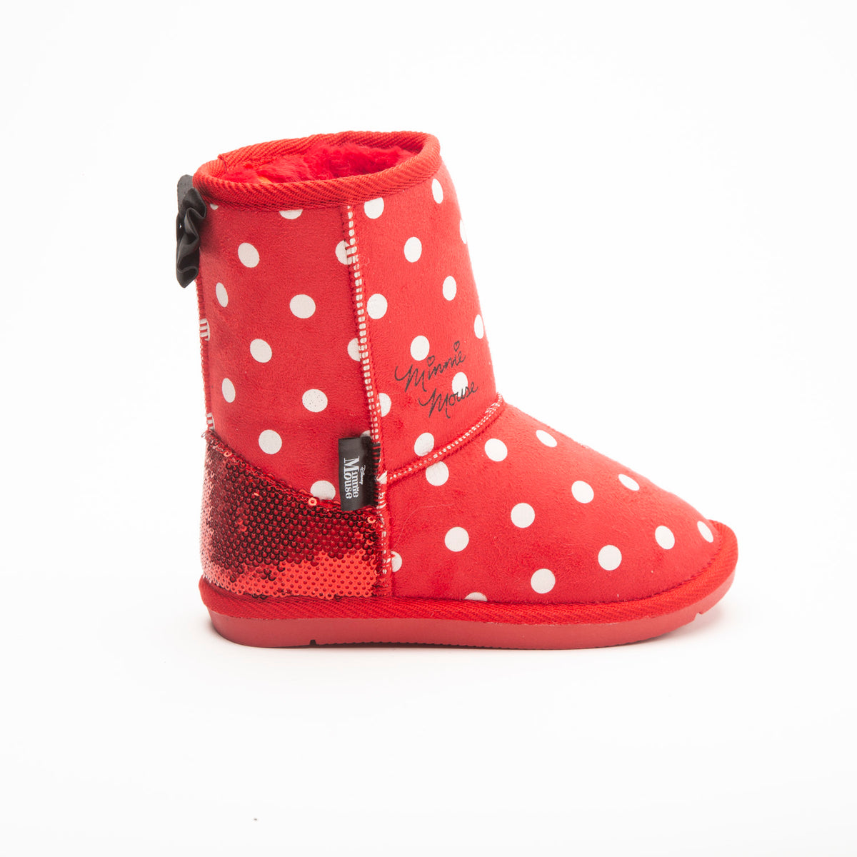 Bota Chiporro Niña Puntos Minnie Rojo Disney