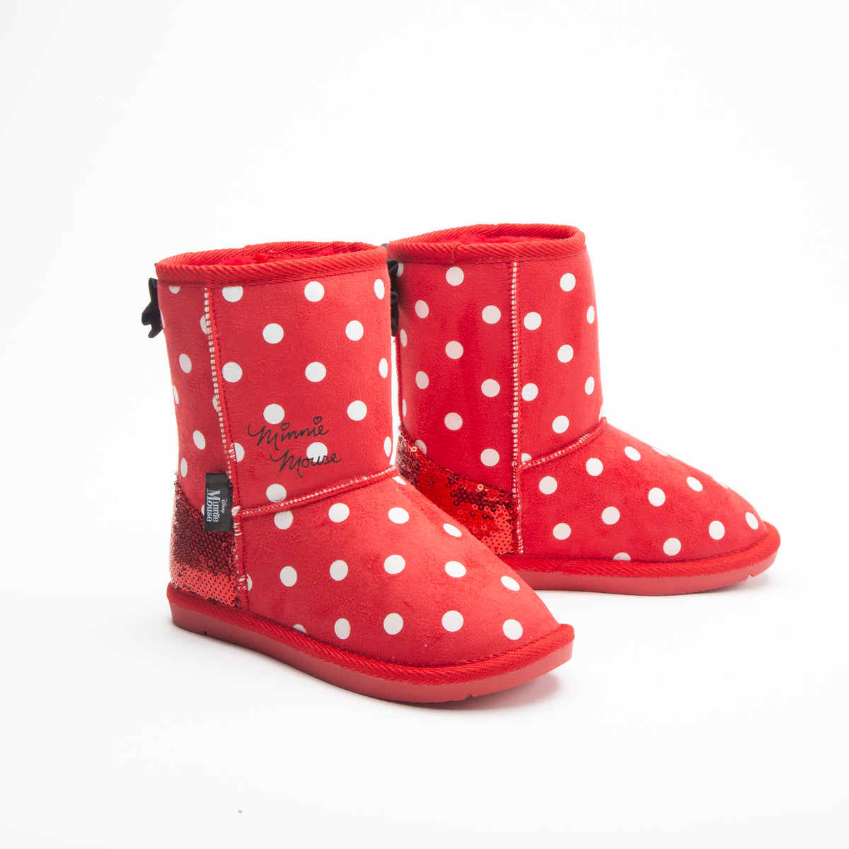 Bota Chiporro Niña Puntos Minnie Rojo Disney