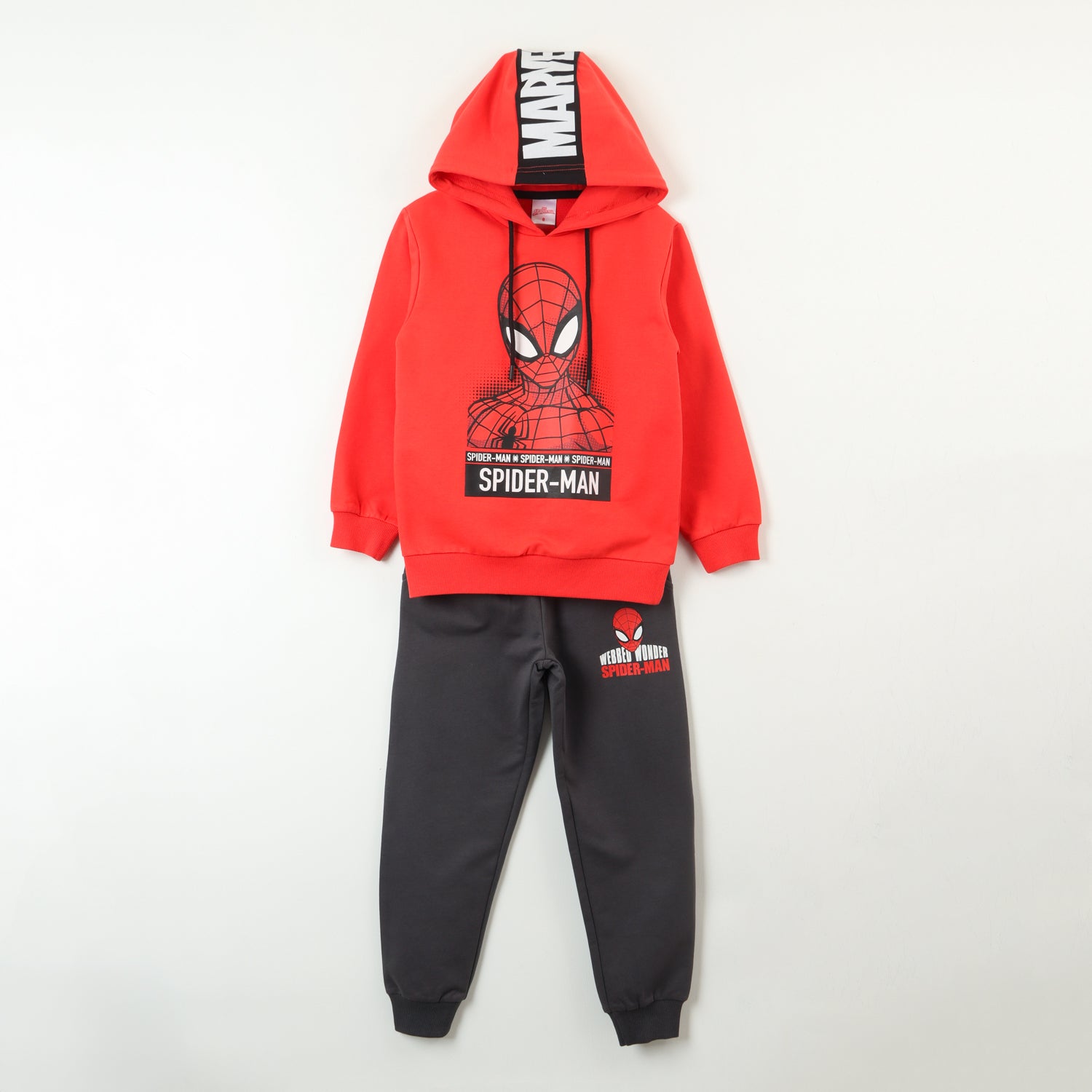 Conjunto Buzo Niño Spiderman Personaje Logo Rojo Marvel