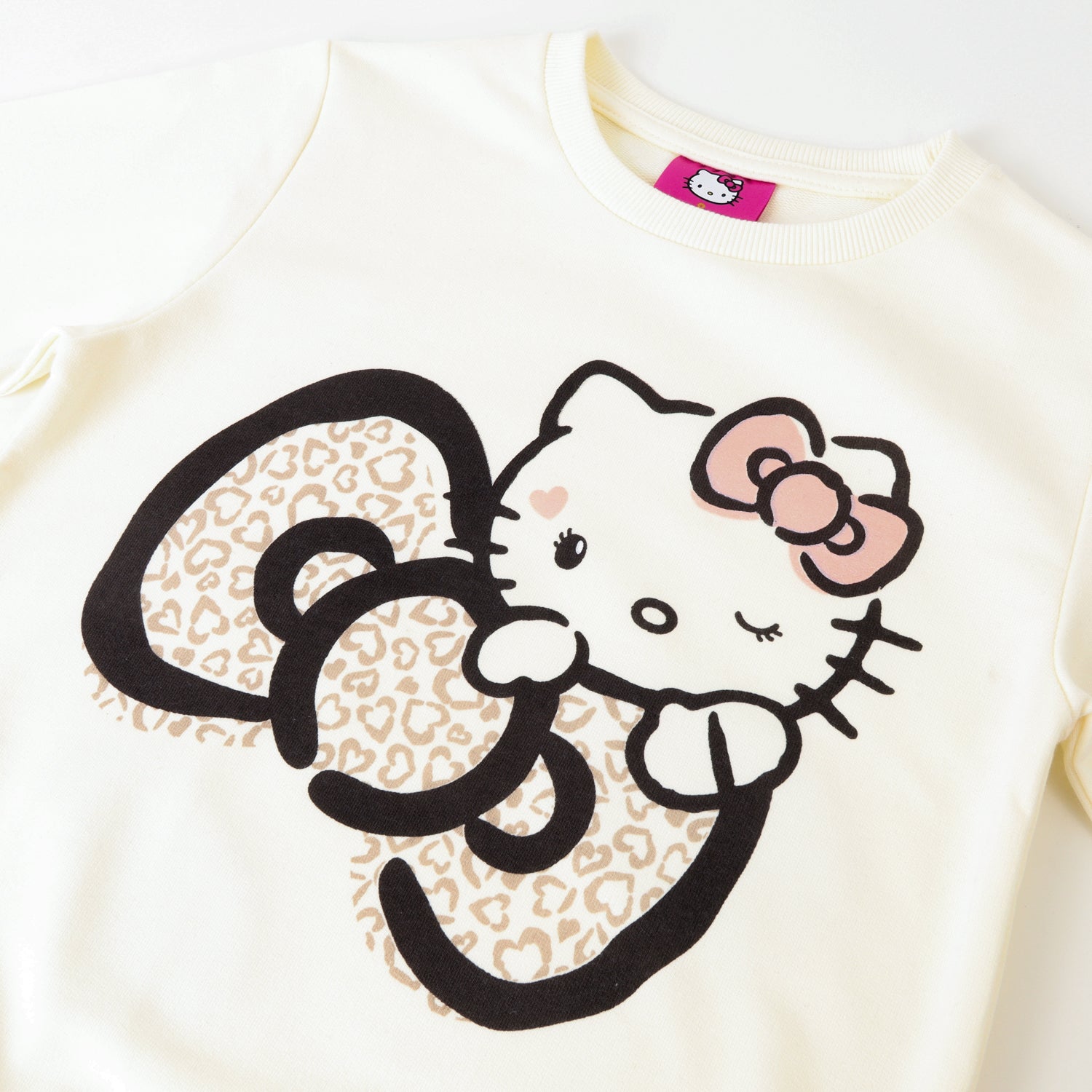 Conjunto Buzo Niña Animal Print Beige Hello Kitty