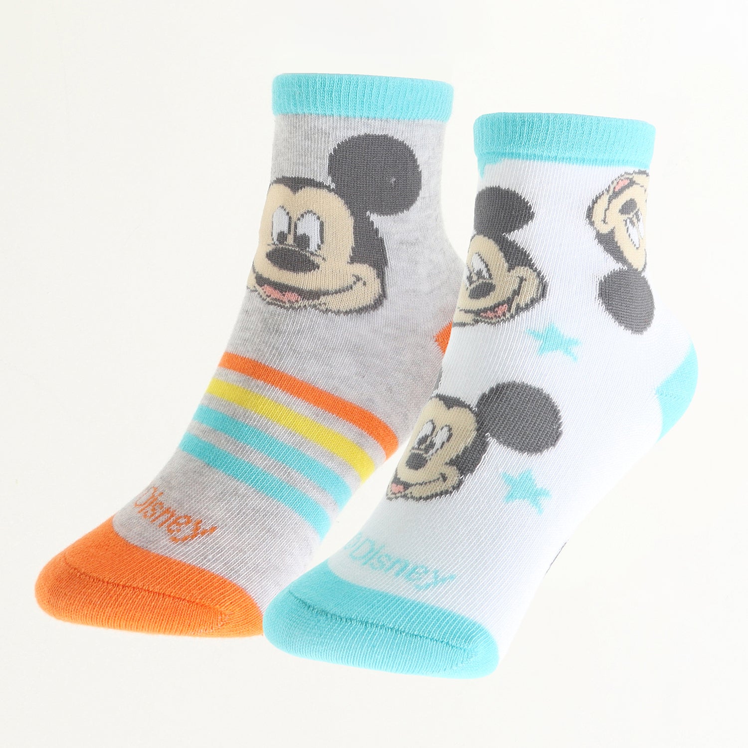 Bipack Calcetines Niño Mickey Lineas Gris Disney