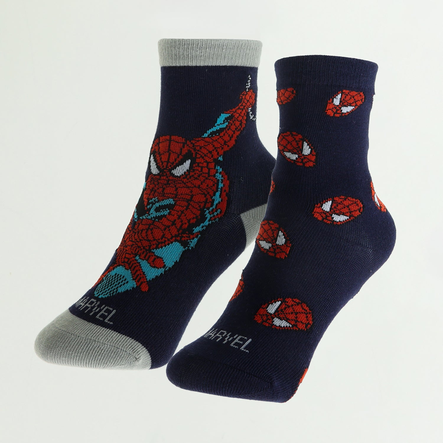 Bipack Calcetines Niño Spiderman Heads Azul Marvel