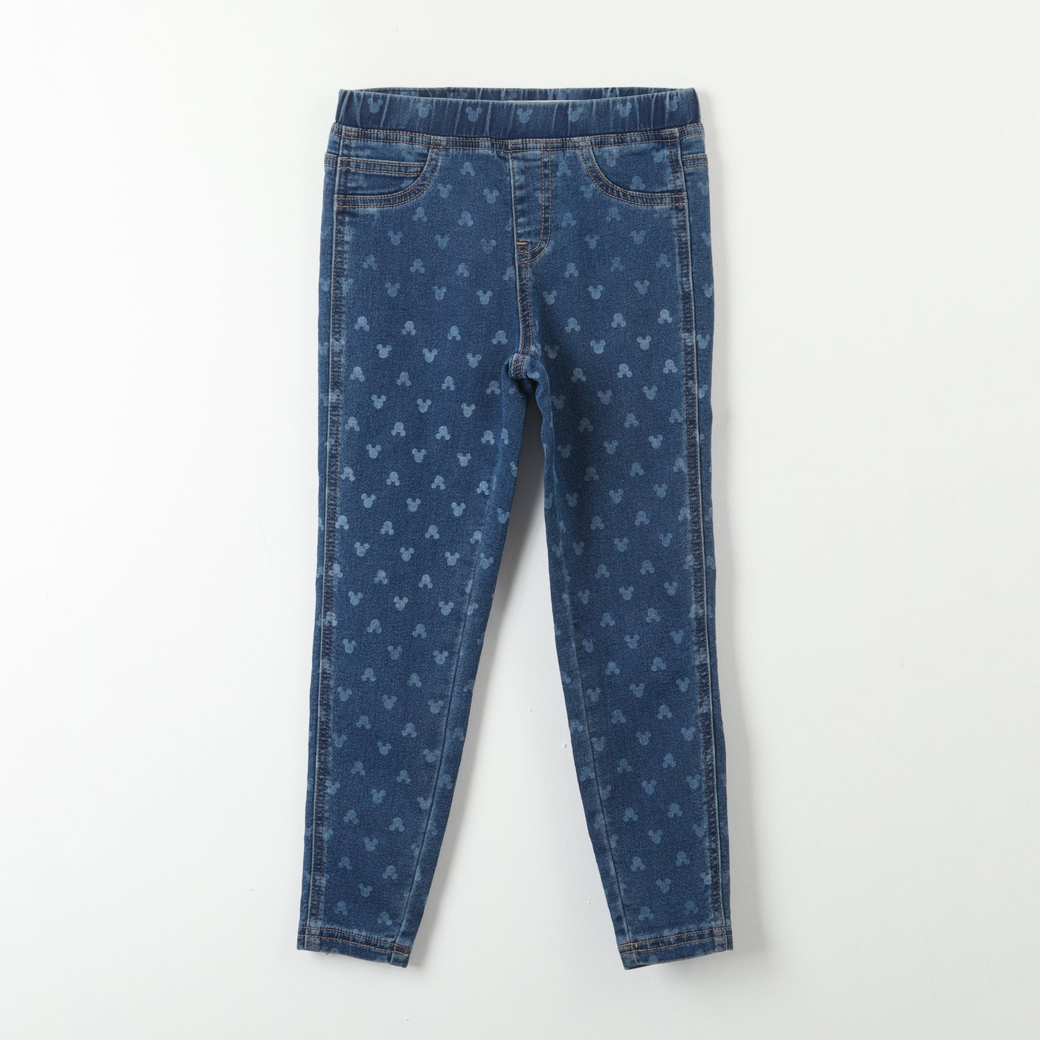 Calza Denim Niña Minnie Corazoncitos Azul Disney