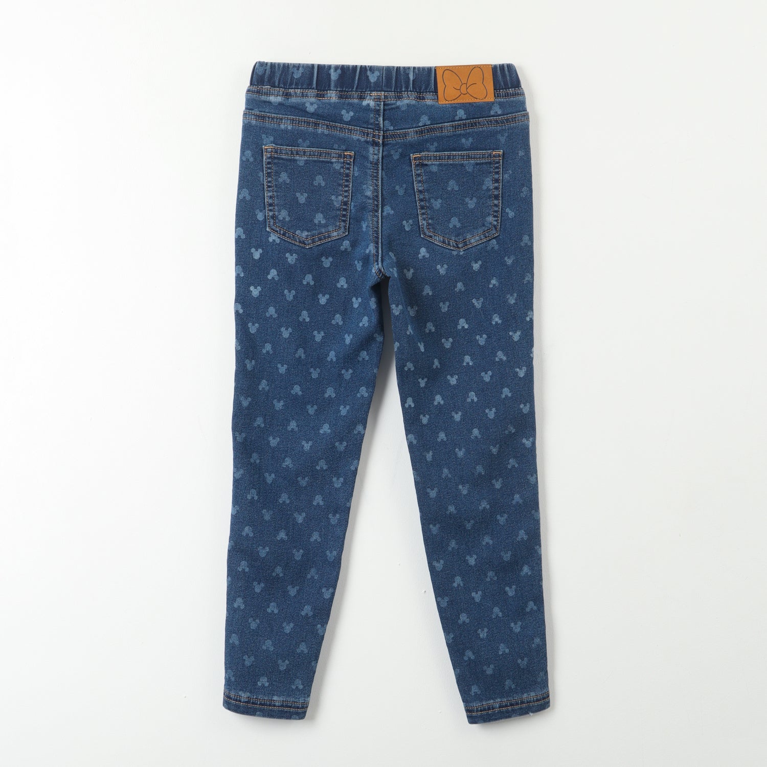 Calza Denim Niña Minnie Corazoncitos Azul Disney