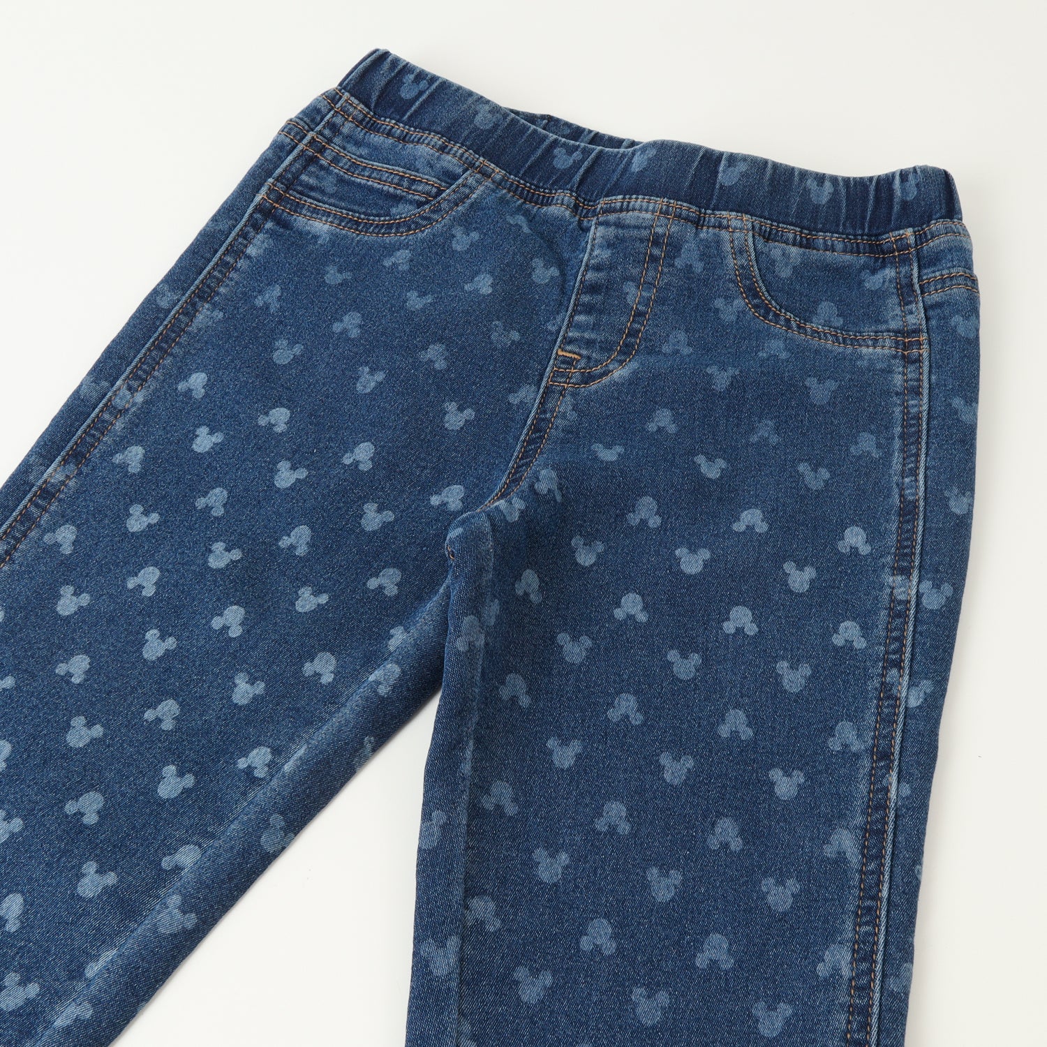 Calza Denim Niña Minnie Corazoncitos Azul Disney