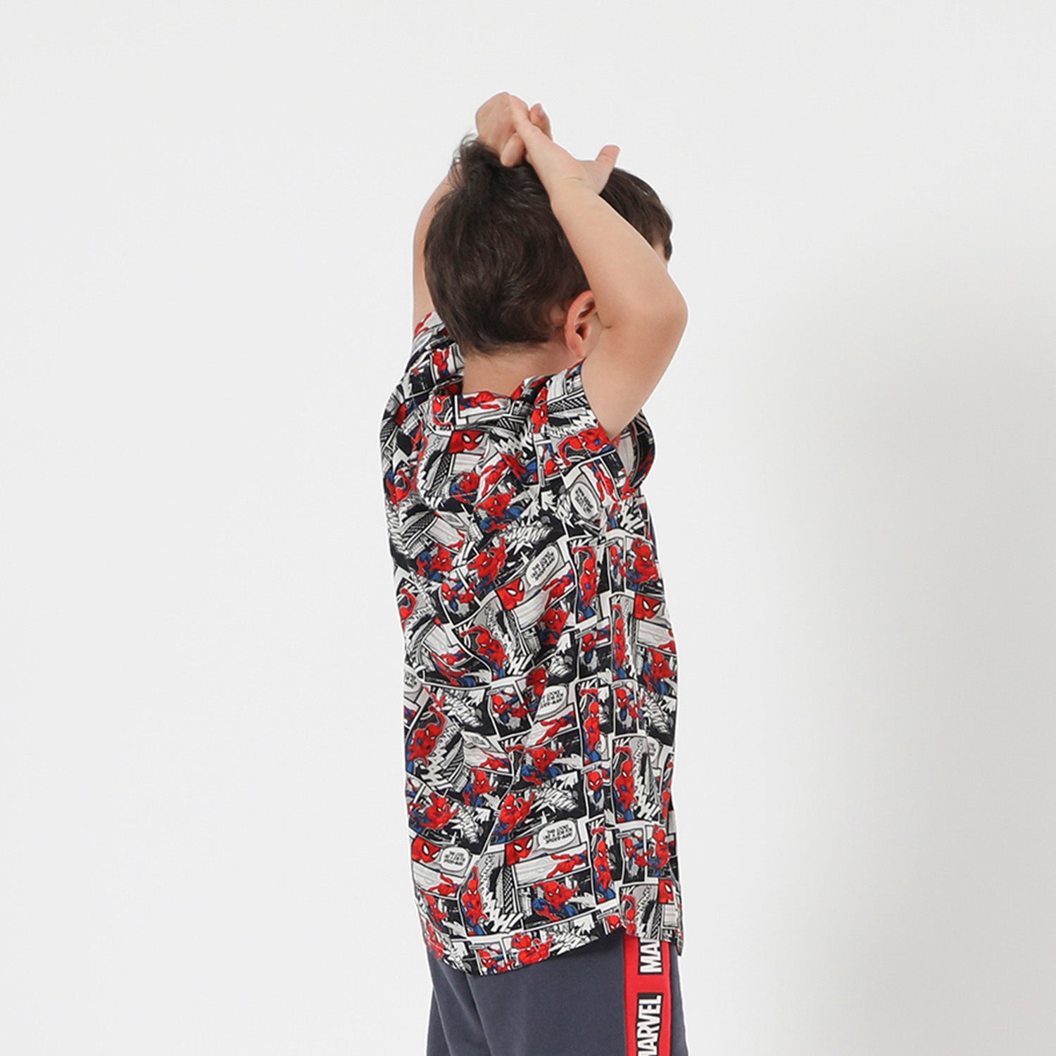 Camisa Niño Spiderman Comic Rojo Marvel