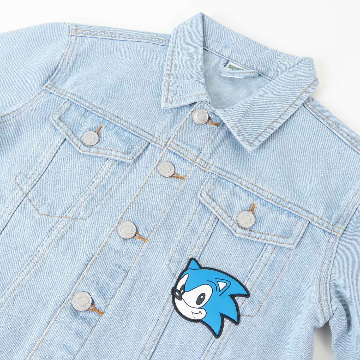 Chaqueta Denim Niño Logo Espalda Azul Sonic