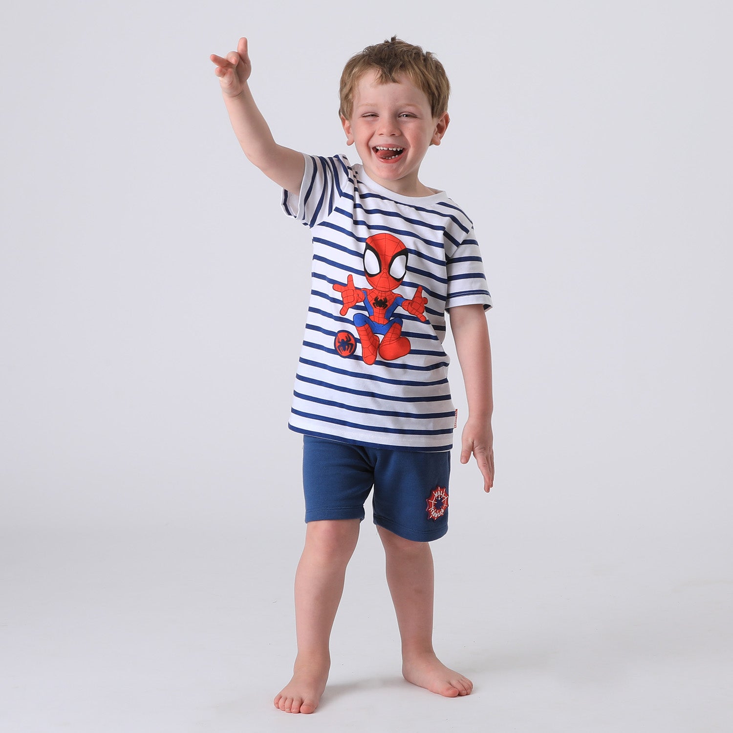 Conjunto Niño Azul Spiderman Jump Rayas Marvel