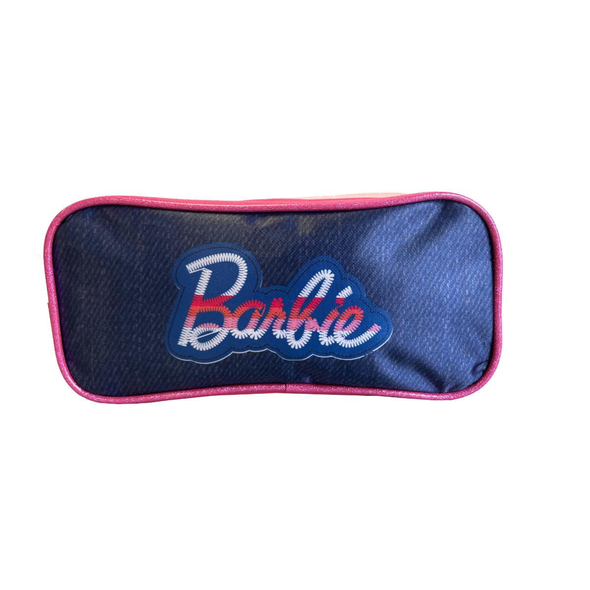 Estuche Escolar Niña Doble Cierre Rosado Barbie