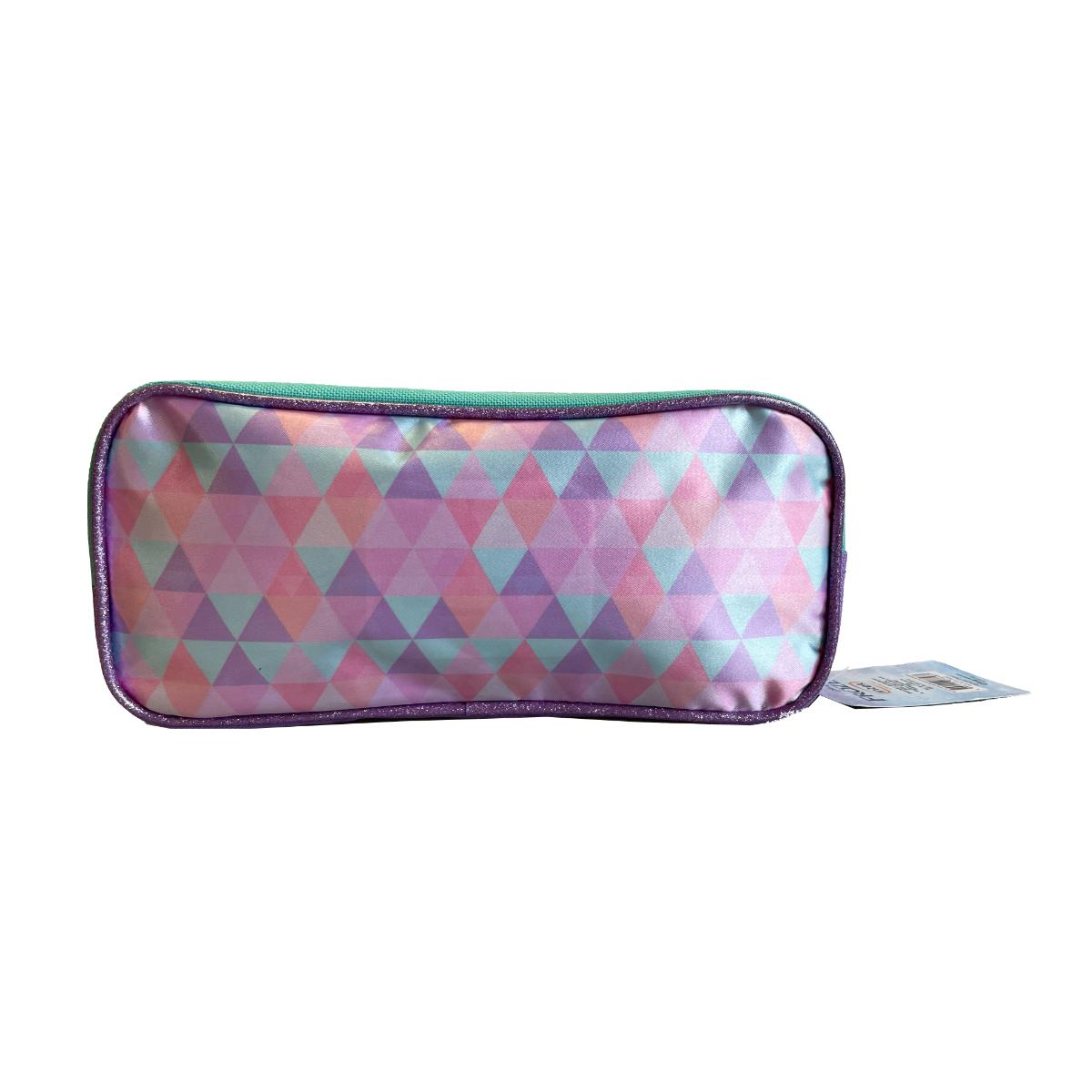 Estuche Escolar Niña Doble Cierre Lila Frozen Disney