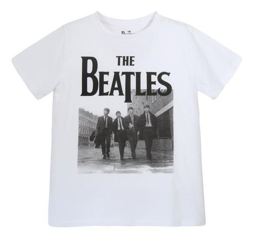Polera Mujer Banda Blanco The Beatles