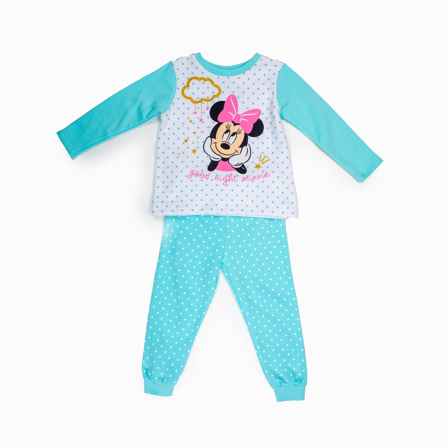 Pijama Niña Minnie Pensando Blanco Disney