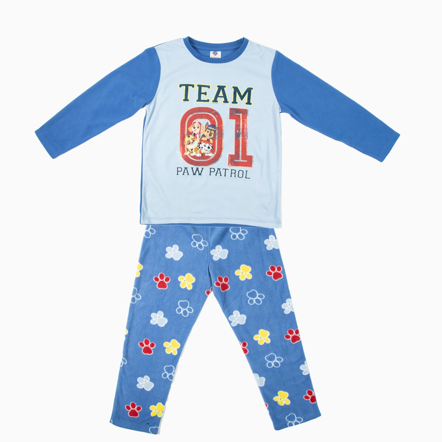 Conjunto Pijama Polar Niño Team 01 Azul Paw Patrol