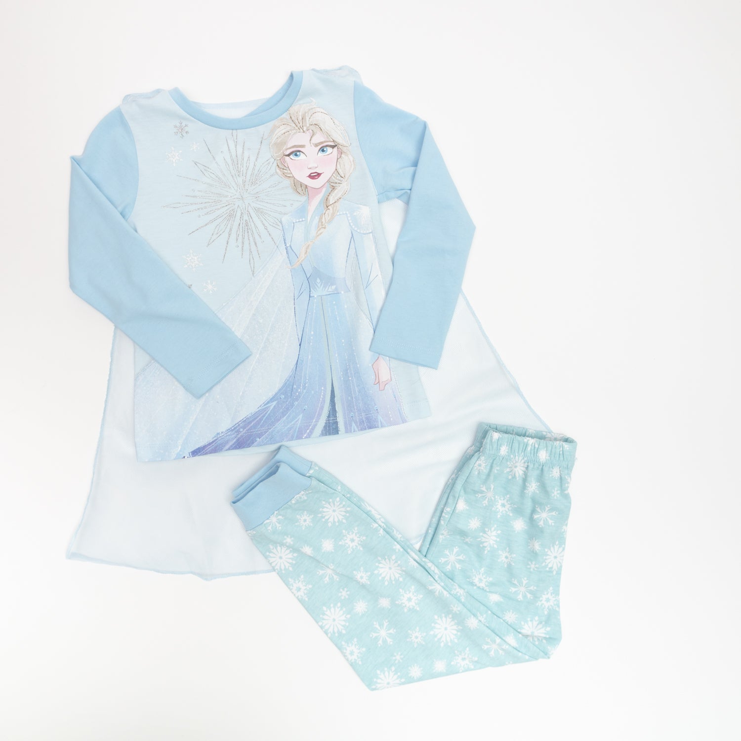 Pijama Niña Frozen Capa Celeste Disney