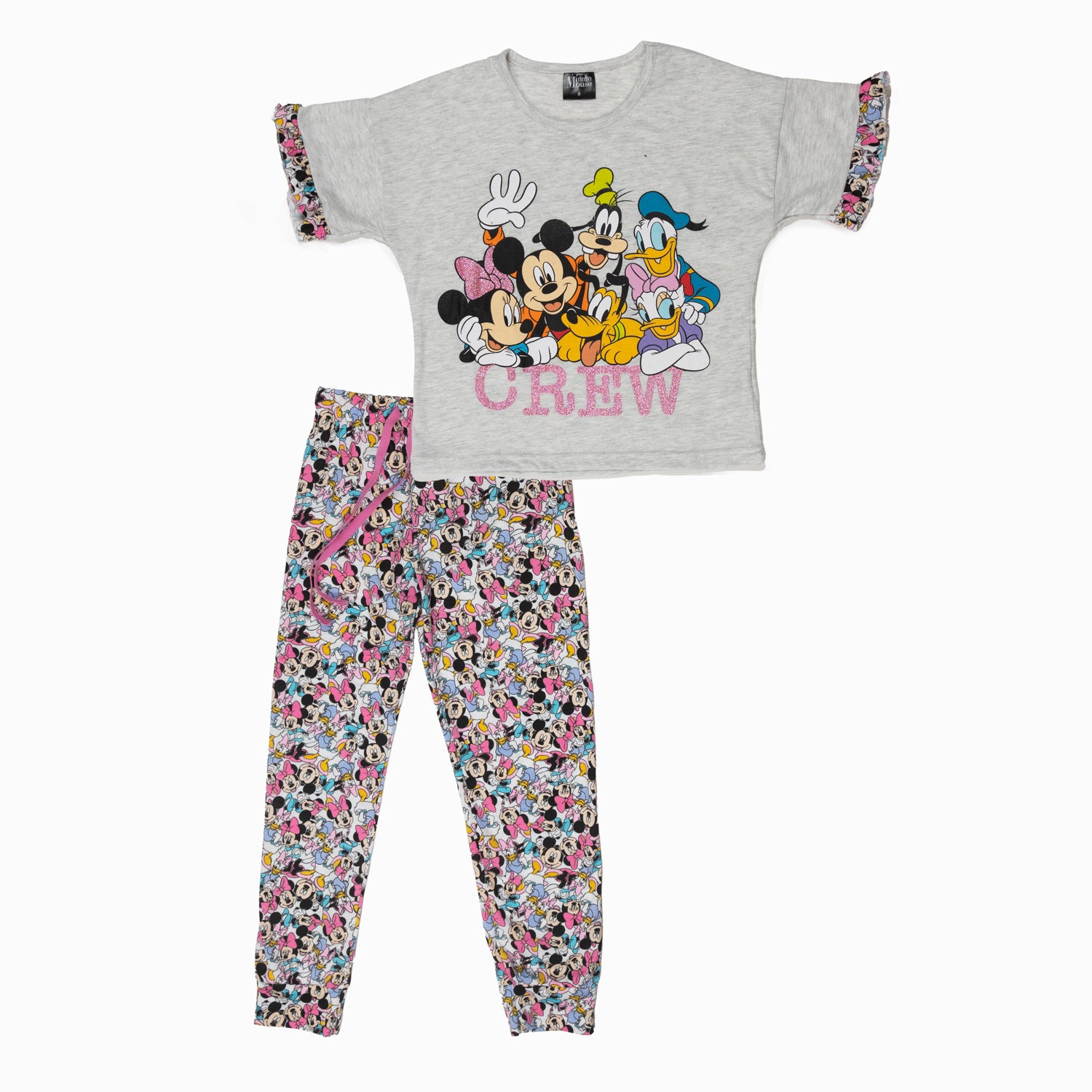 Pijama Niña Mickey Crew Blanco Disney