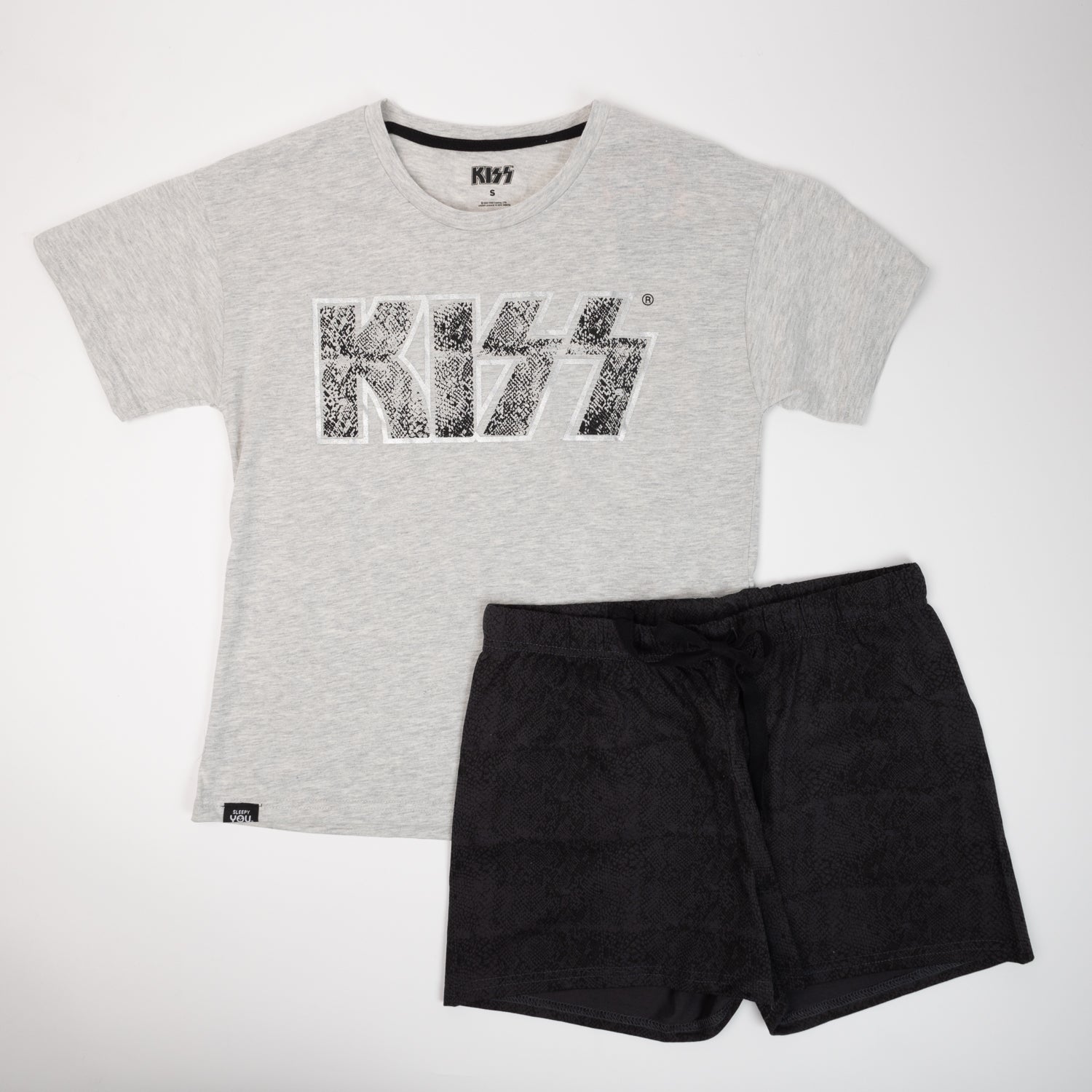 Pijama Mujer Print Gris KISS
