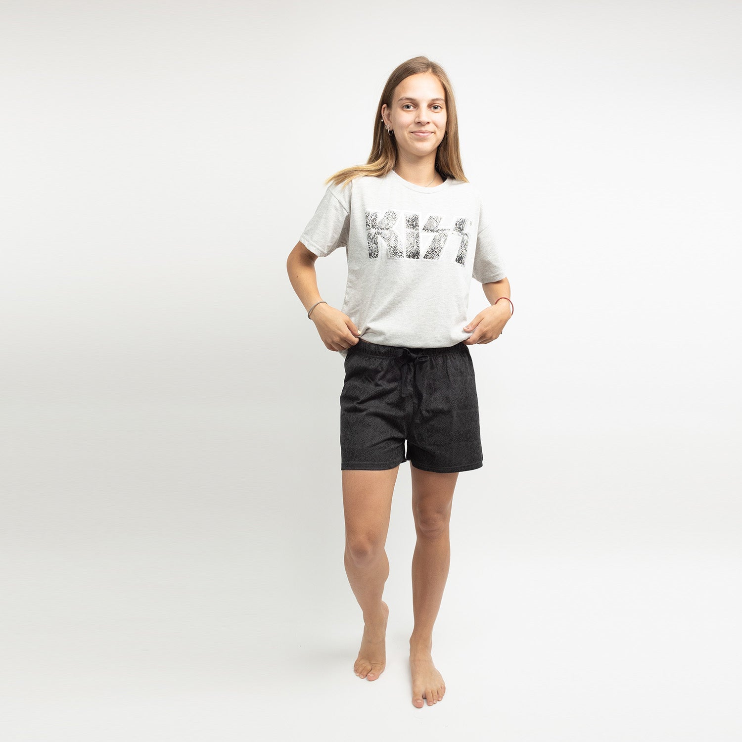 Pijama Mujer Print Gris KISS