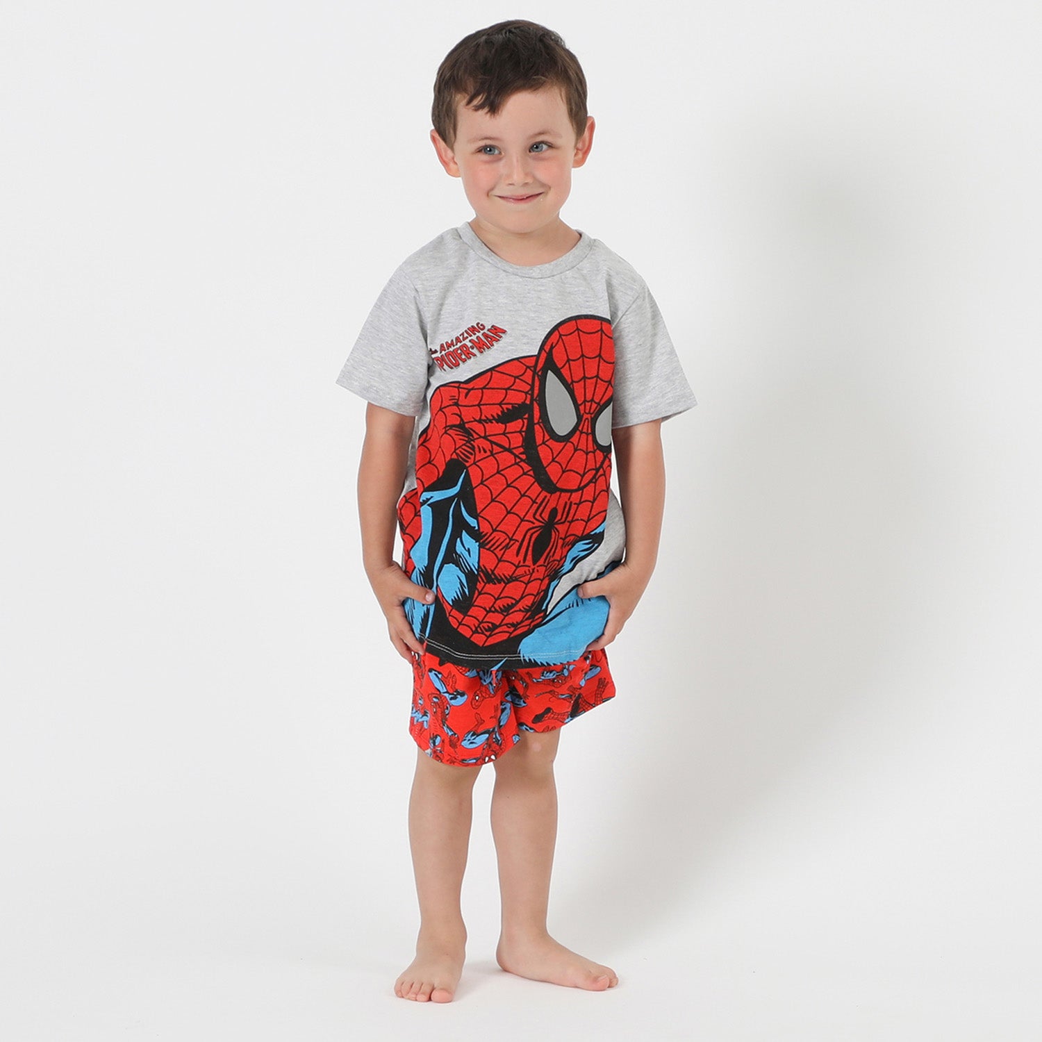 Pijama Corto Niño Spiderman Gris I Marvel