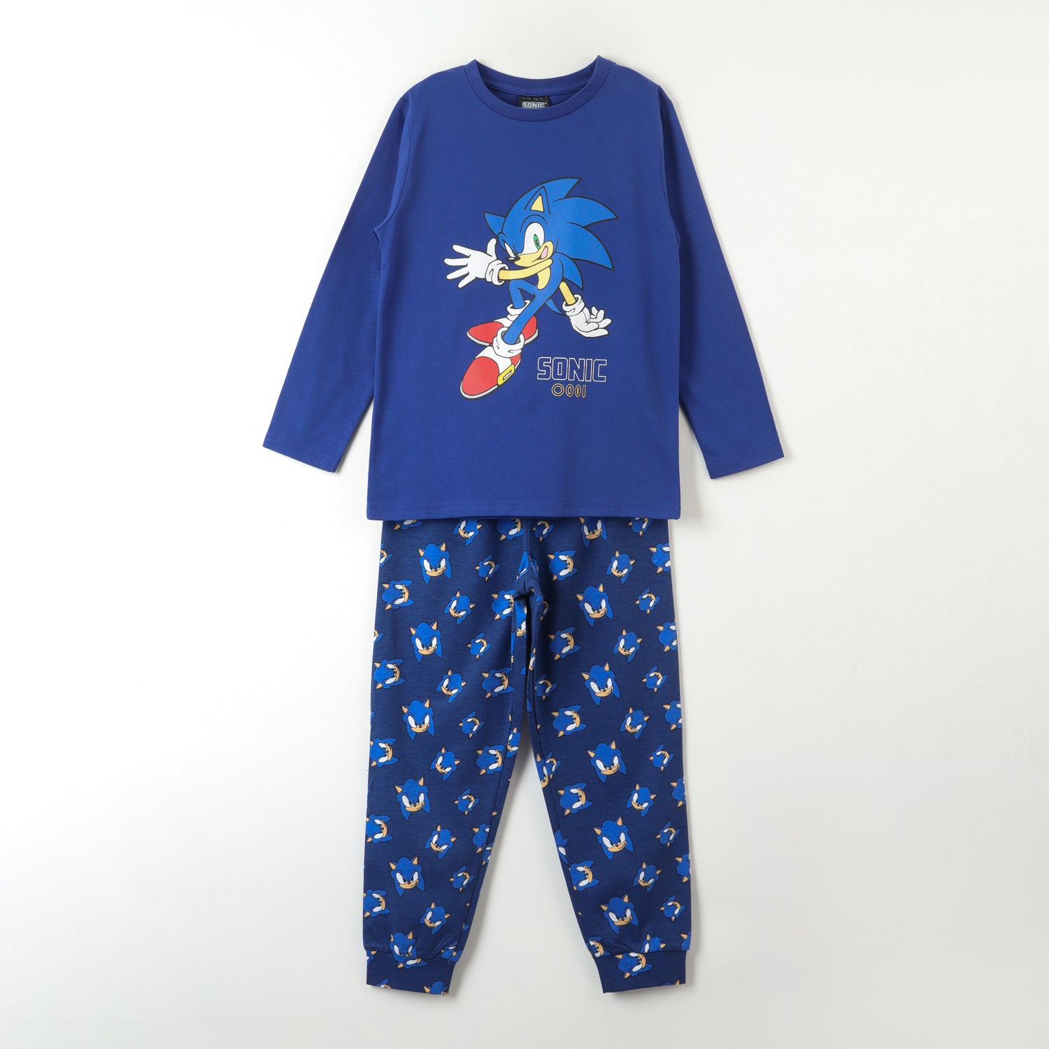 Conjunto Pijama Niño Sideways Azul Sonic