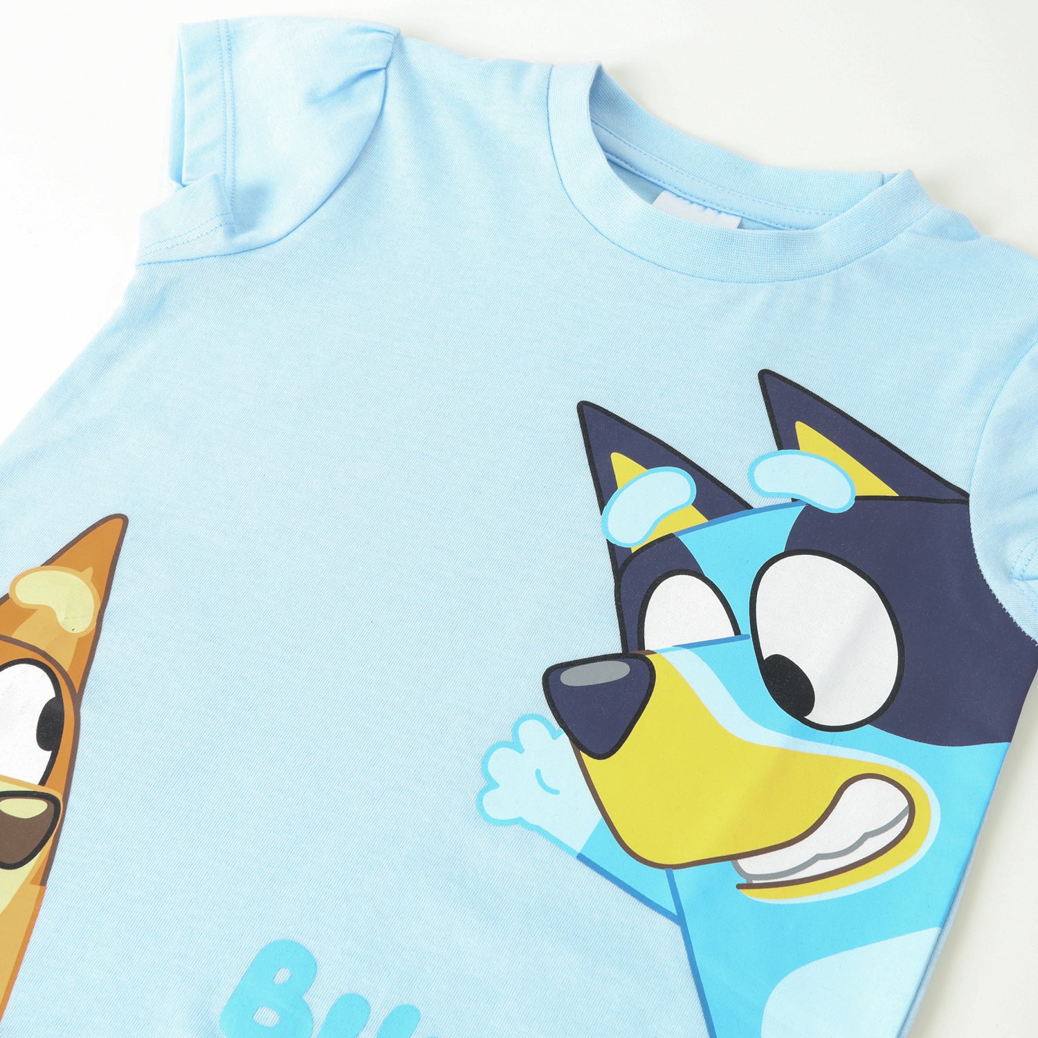 Pijama Manga Corta Niña Celeste Bingo & Bluey