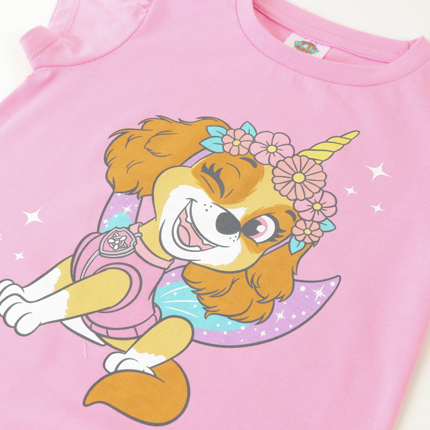 Pijama Manga Corta Niña Rosado Unicornio Paw Patrol