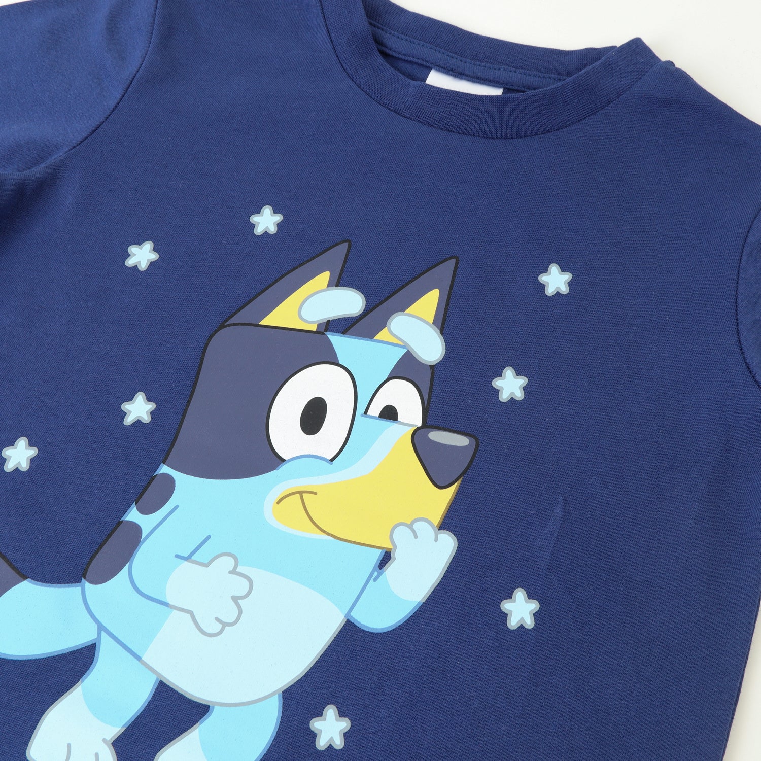 Pijama Manga Corta Niño Azul Estrellas Bluey