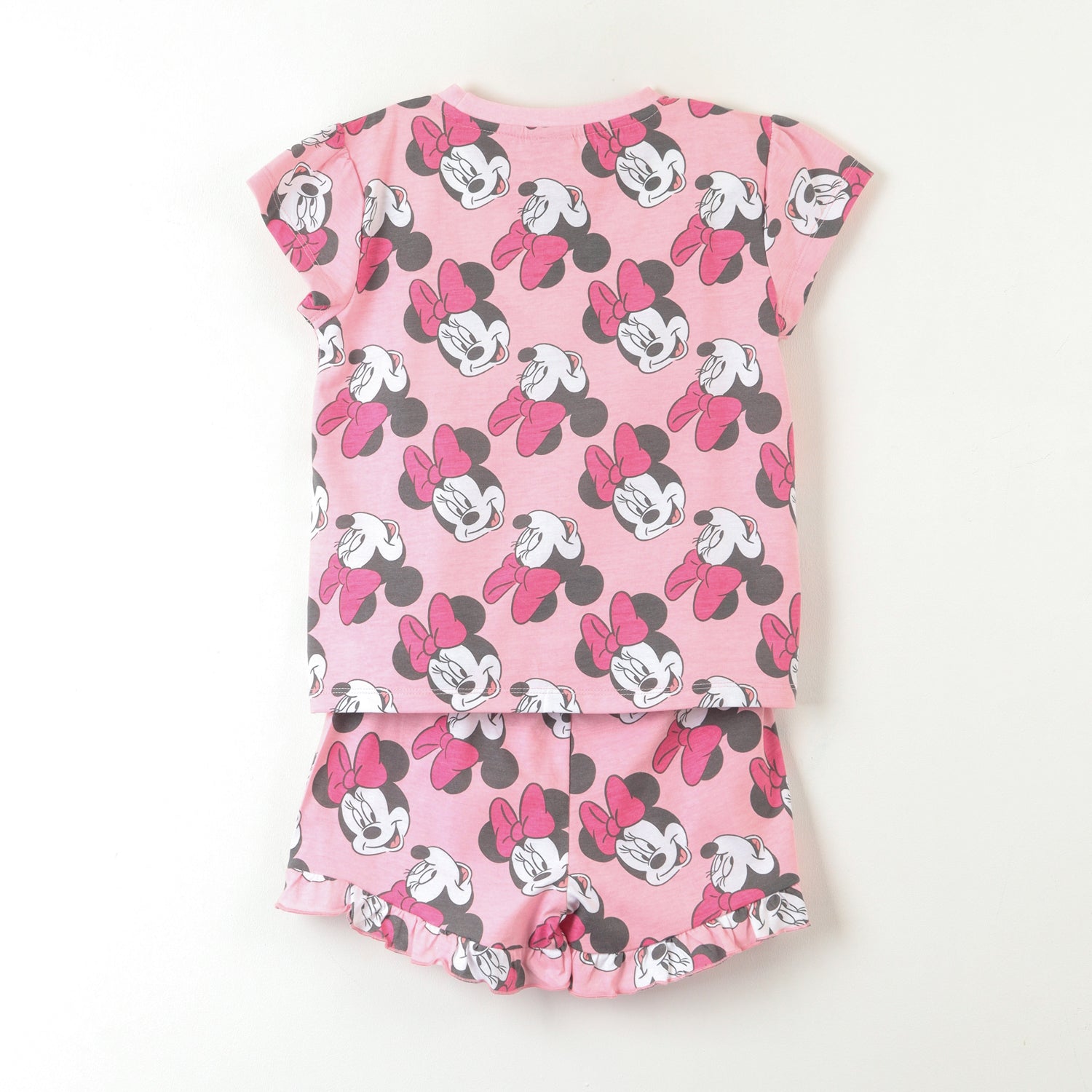 Pijama Manga Corta Niña Rosado Full Print Minnie Disney