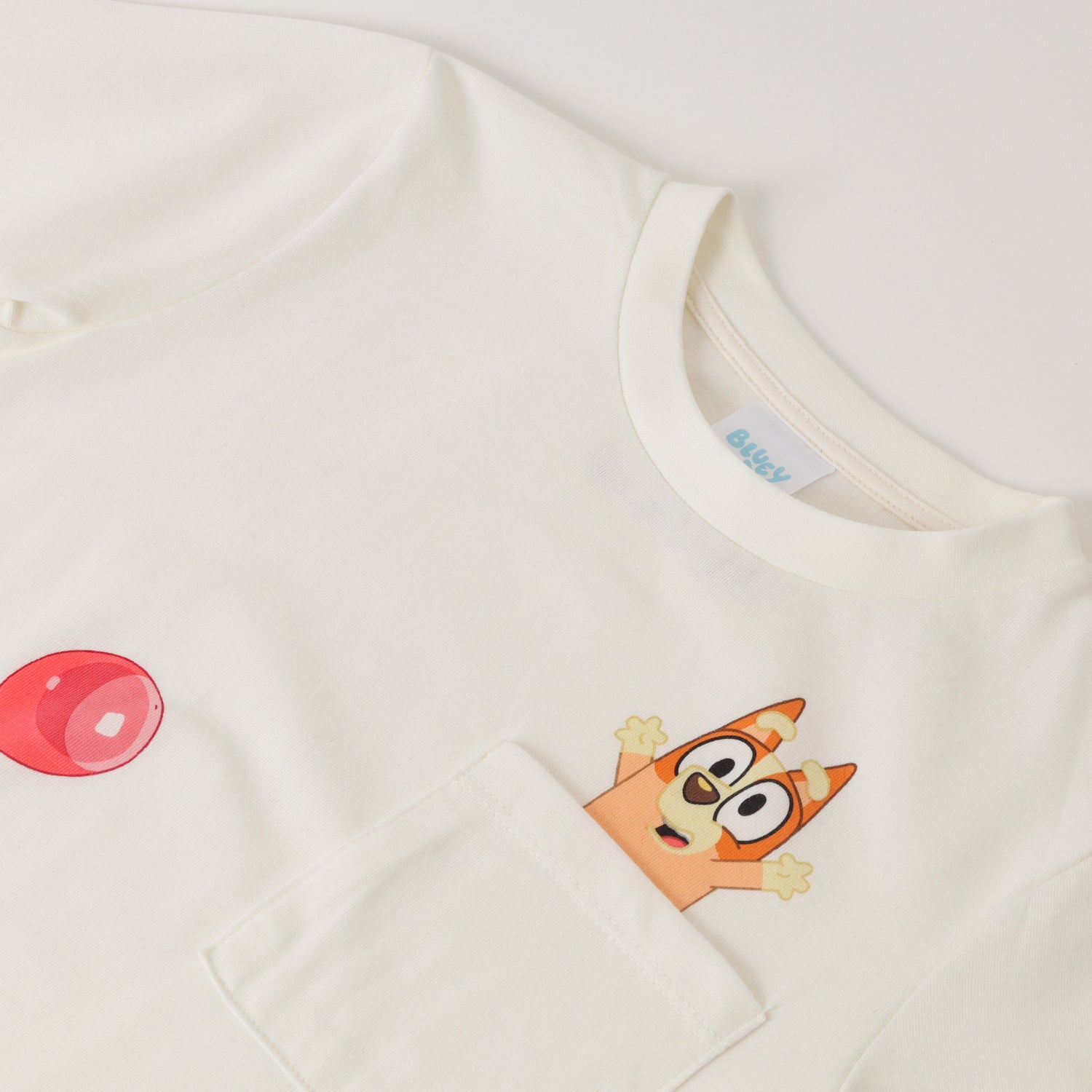 Polera Manga Larga Niño Globos Beige Bluey