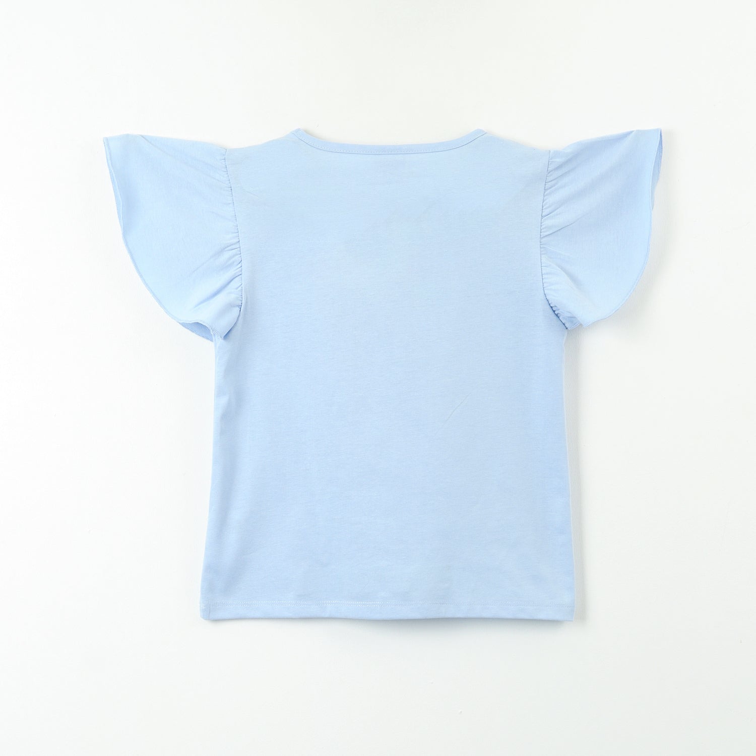 Polera Manga Corta Niña Vuelos Celeste Unicornio