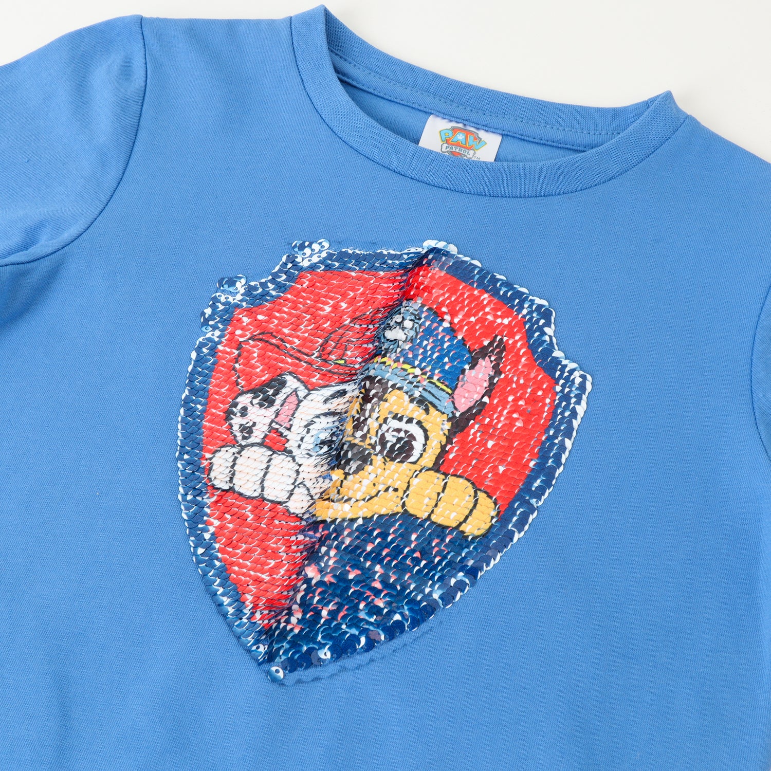 Polera Manga Corta Niño Chase Y Marshall Beige Paw Patrol