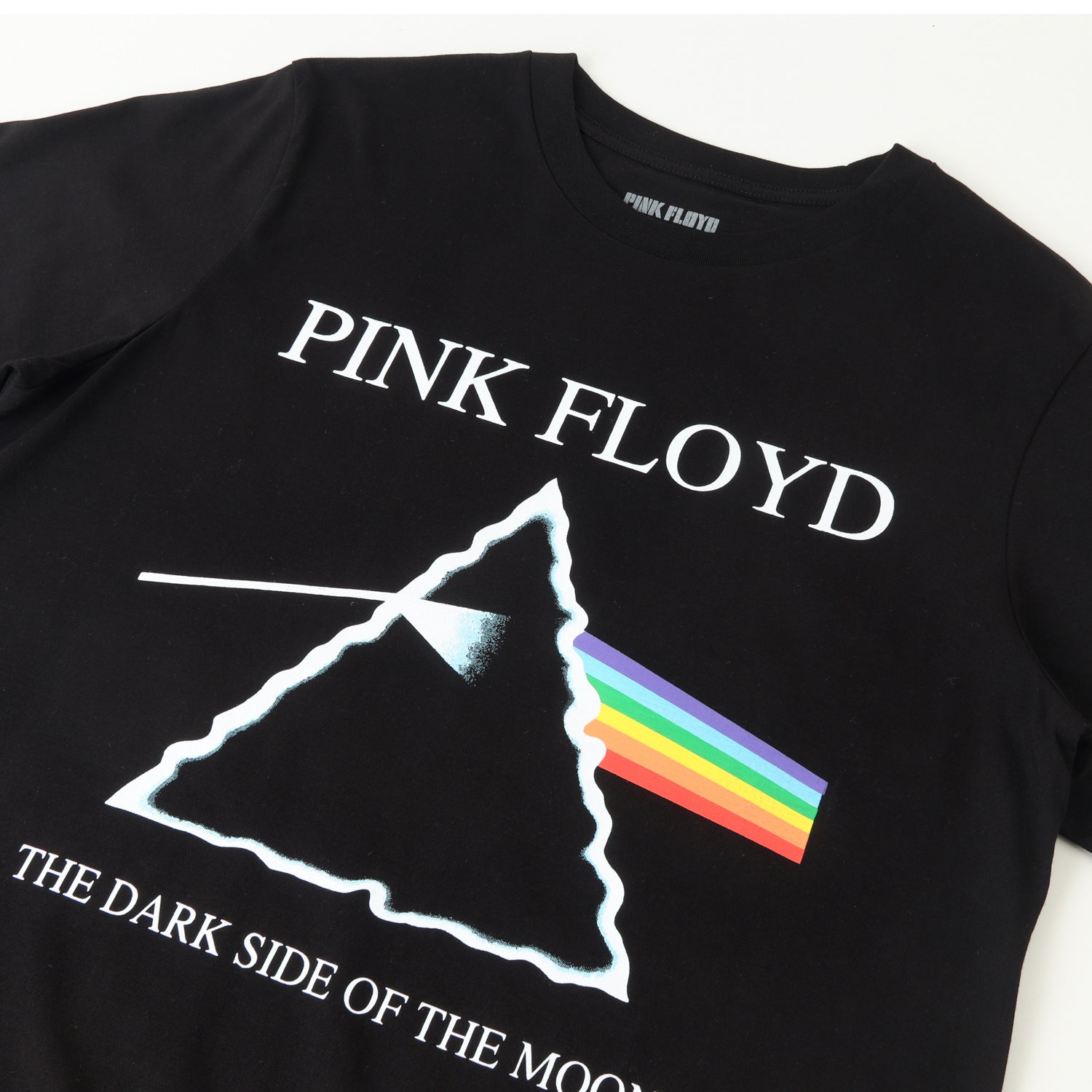 Polera Manga Corta Hombre The Dark Side Negro Pink Floyd