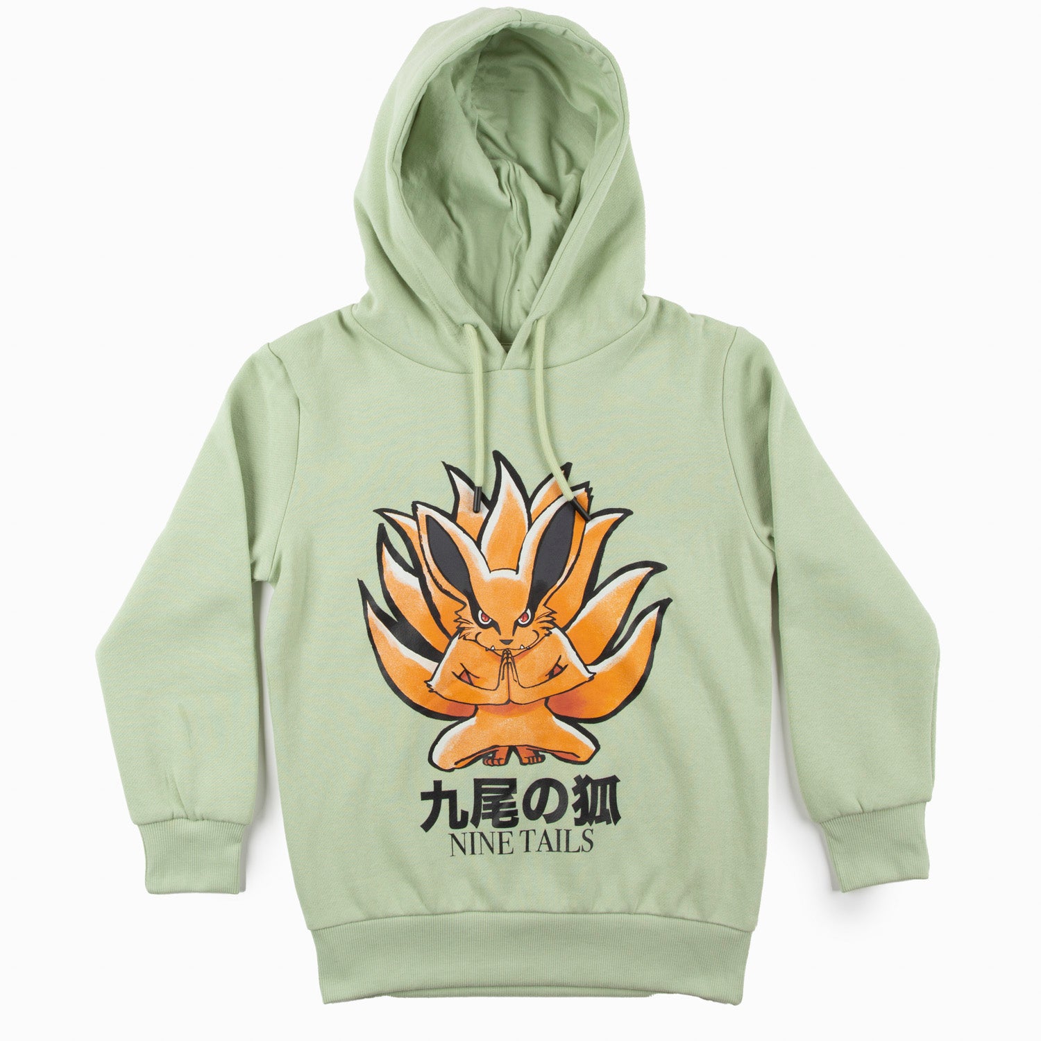 Poleron Gorro Niño Nine Tails Verde Naruto