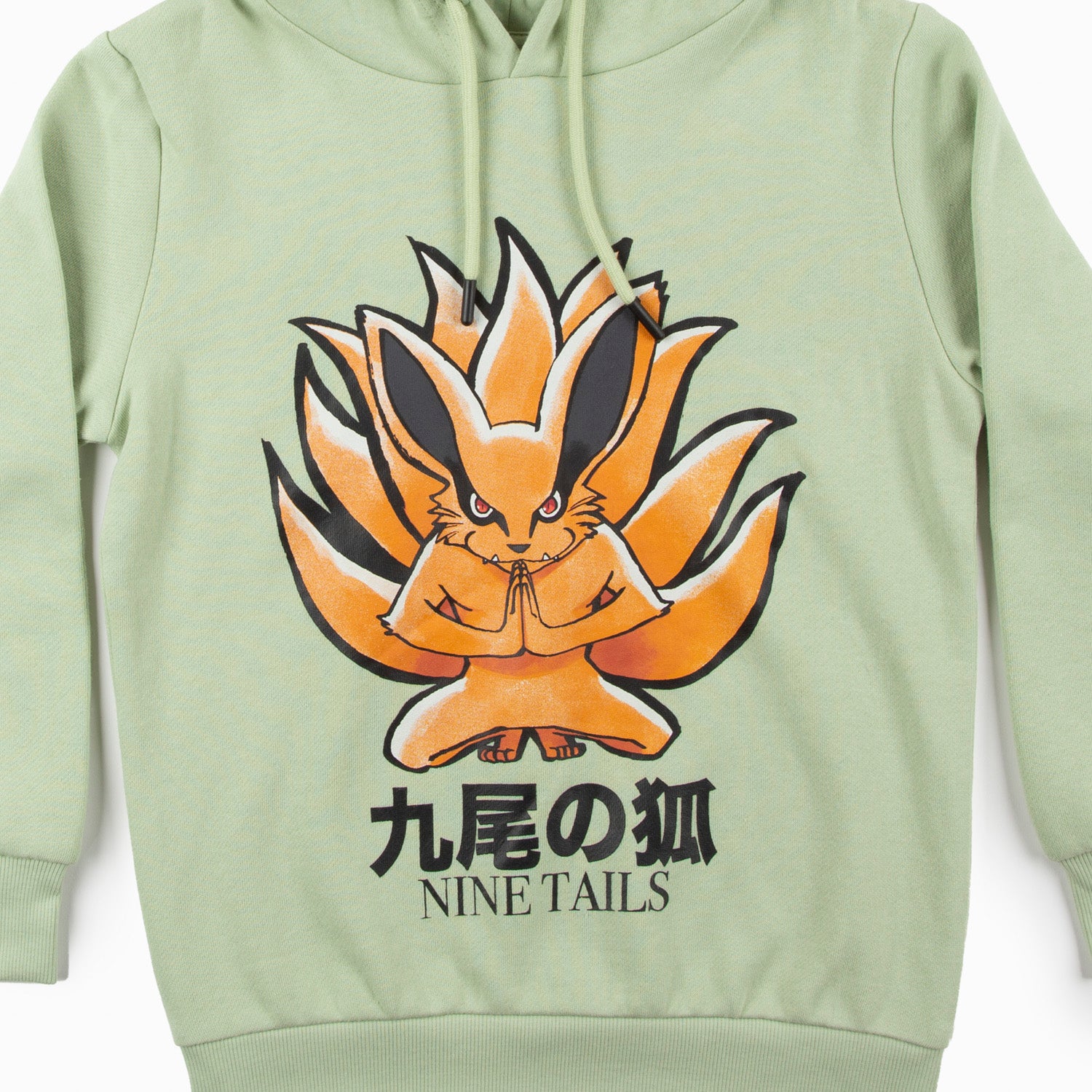 Poleron Gorro Niño Nine Tails Verde Naruto