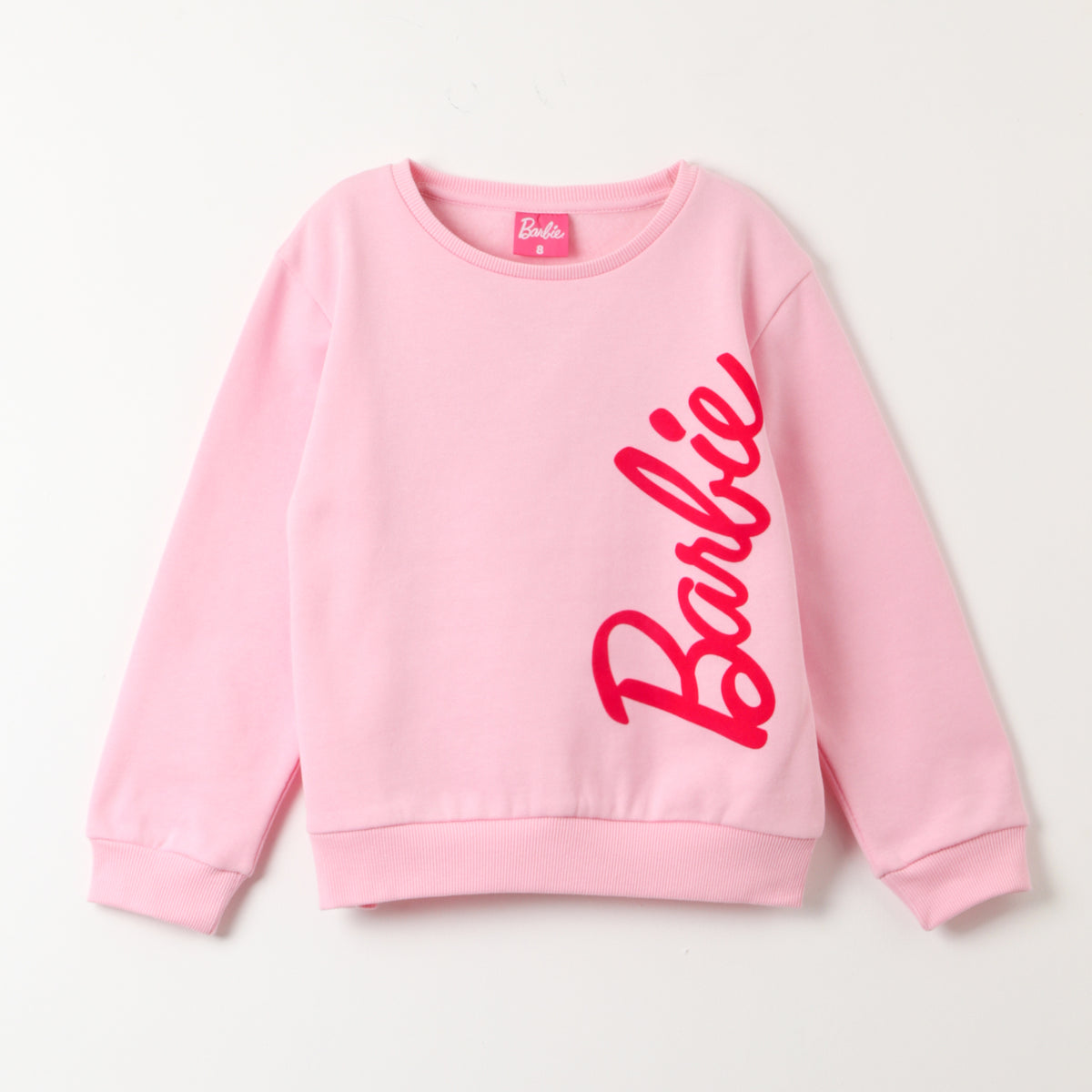 Poleron Cerrado Niña Big Logo Rosado Barbie