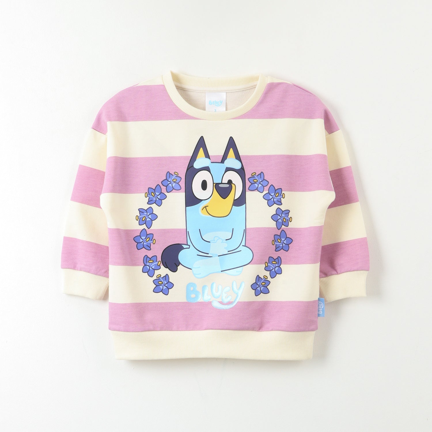 Poleron Cerrado Niña Lilac Blanco Bluey