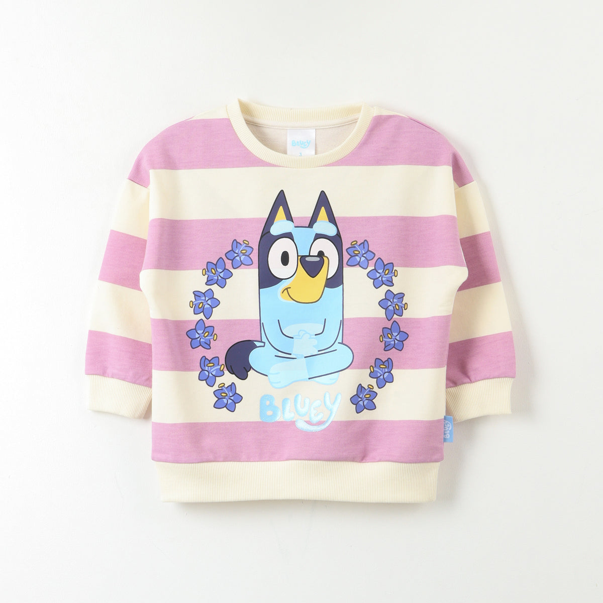 Poleron Cerrado Niña Lilac Blanco Bluey