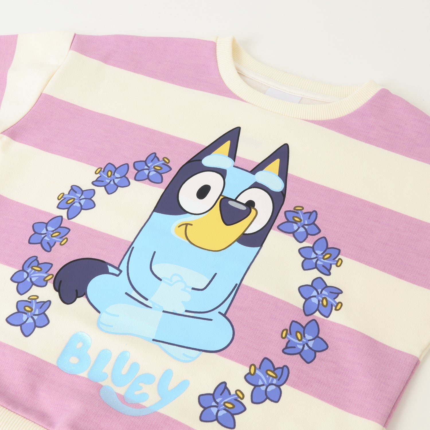 Poleron Cerrado Niña Lilac Blanco Bluey