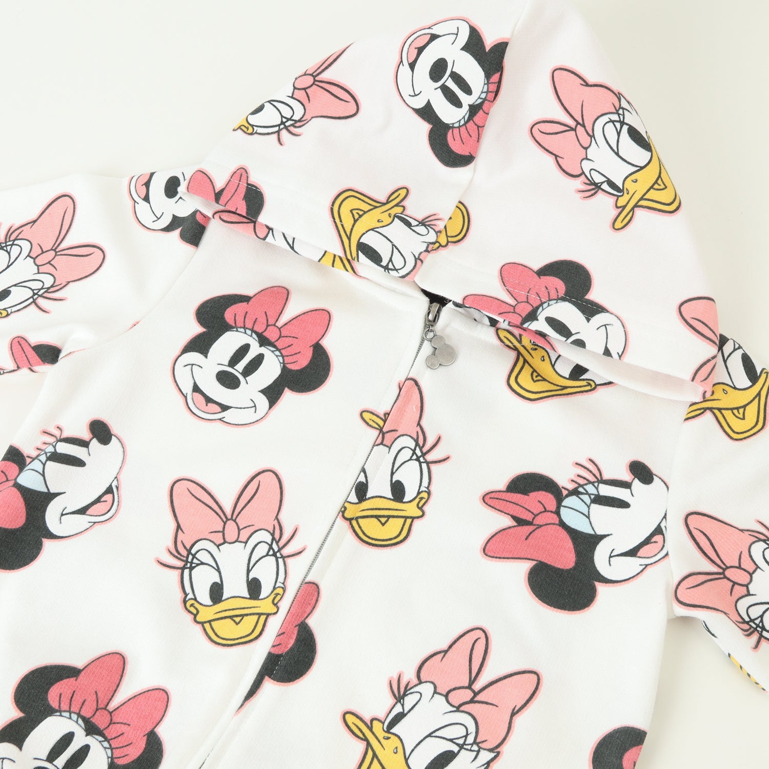 Poleron Abierto Niña Minnie Y Daisy Faces Rojo Disney