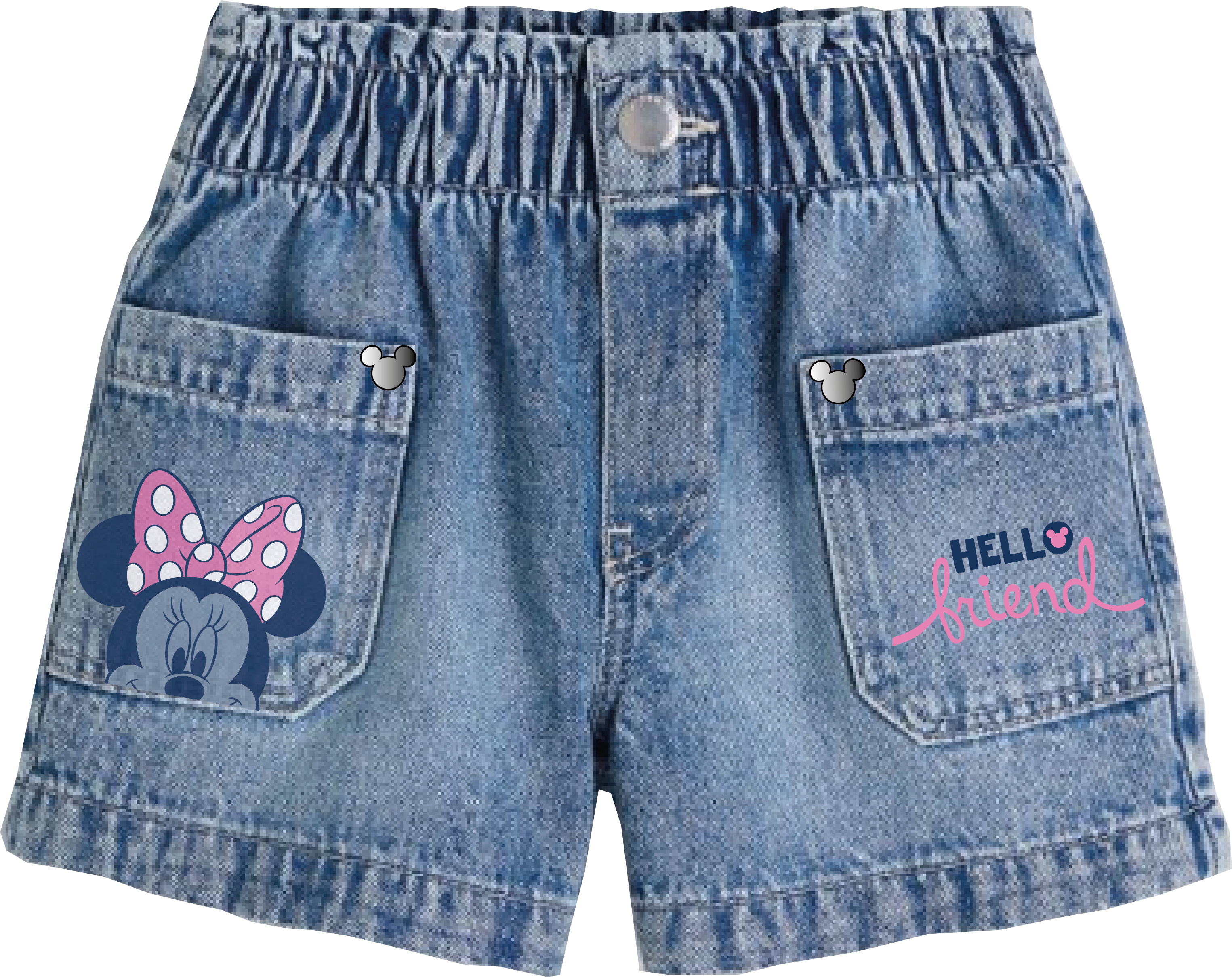 Short Niña Bolsillo Minnie Denim Disney