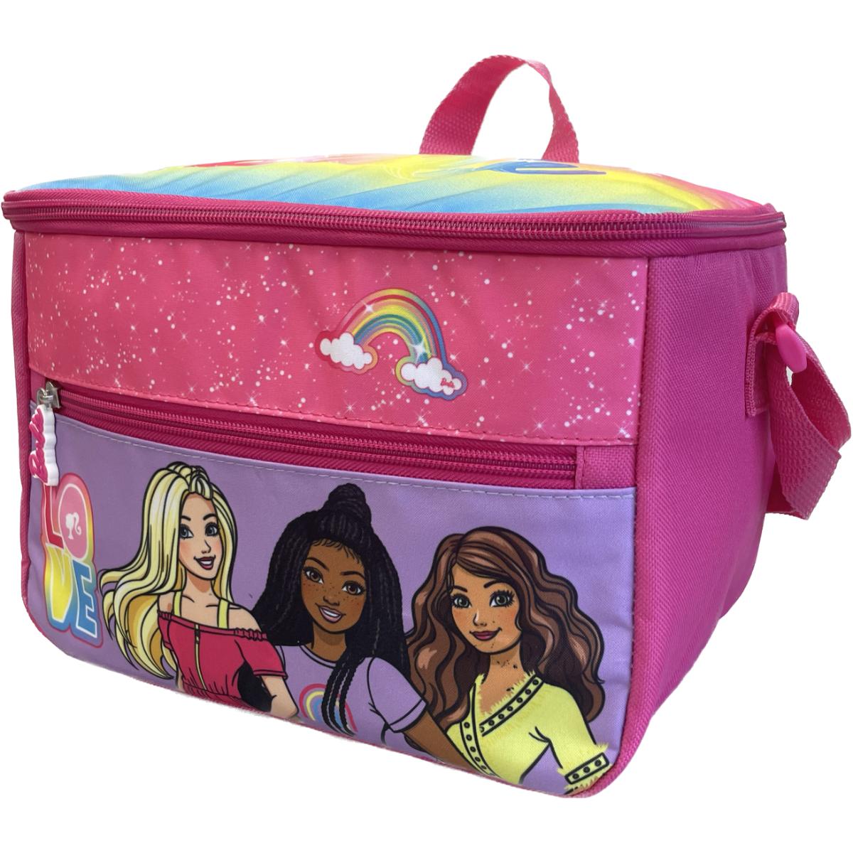 Lonchera Escolar Niña Doble Cierre Rosado Barbie