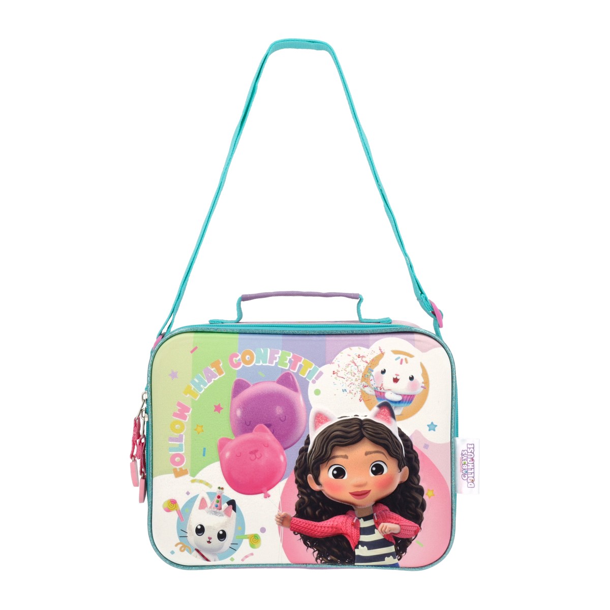 Set Mochila Con Lonchera Más Estuche Niña Gabby`s Dollhouse