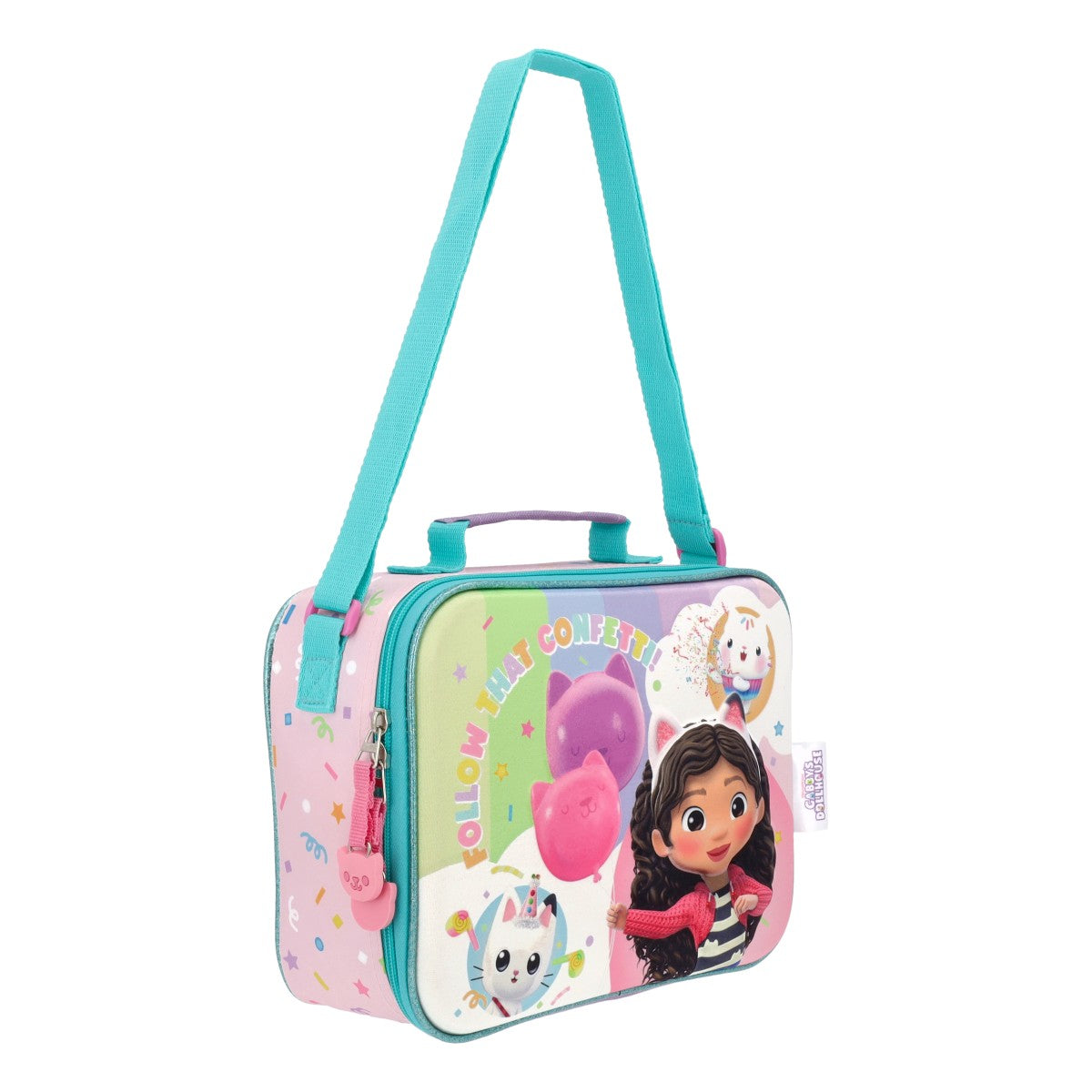 Set Mochila Con Lonchera Más Estuche Niña Gabby`s Dollhouse