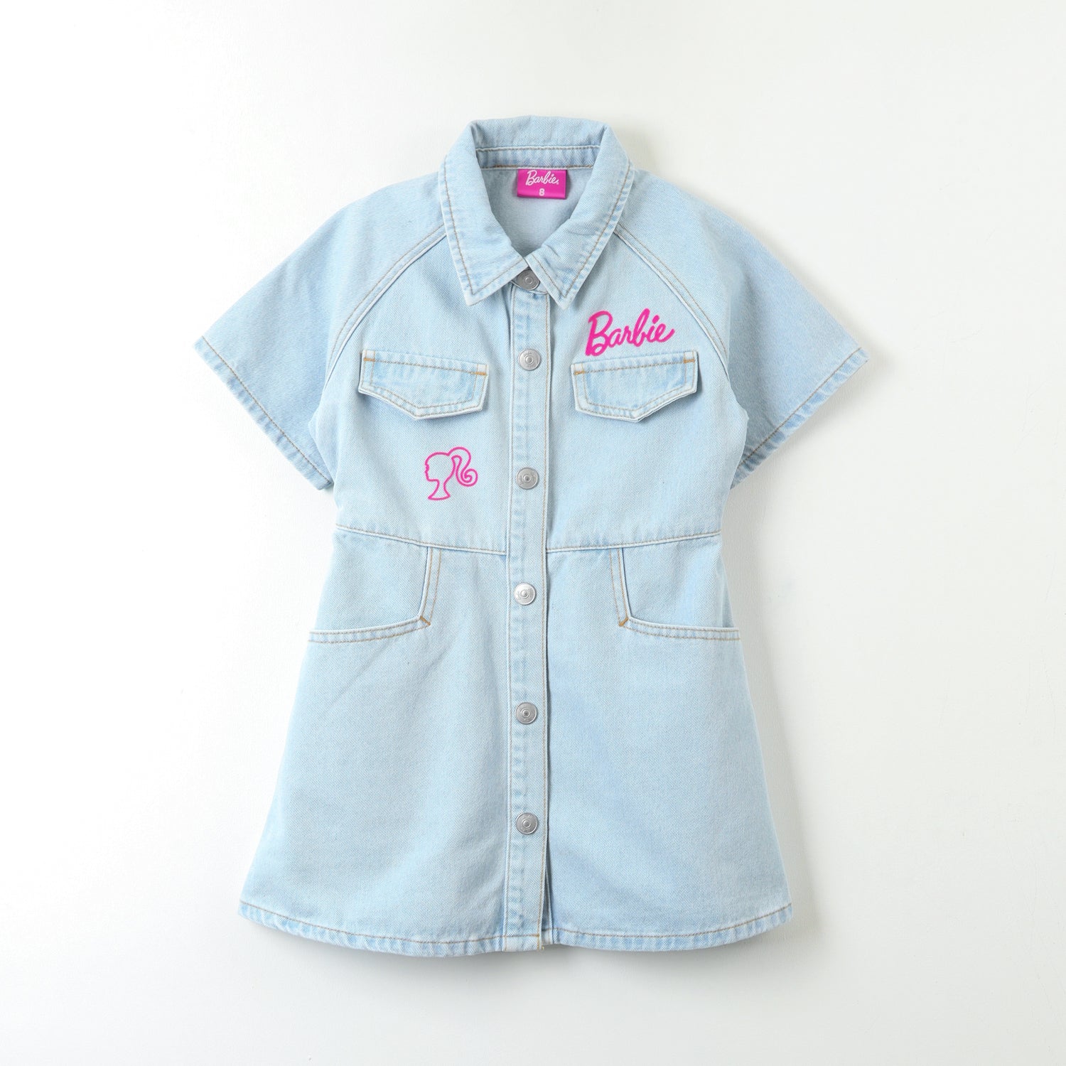Vestido Niña Denim Cinturon Azul Barbie