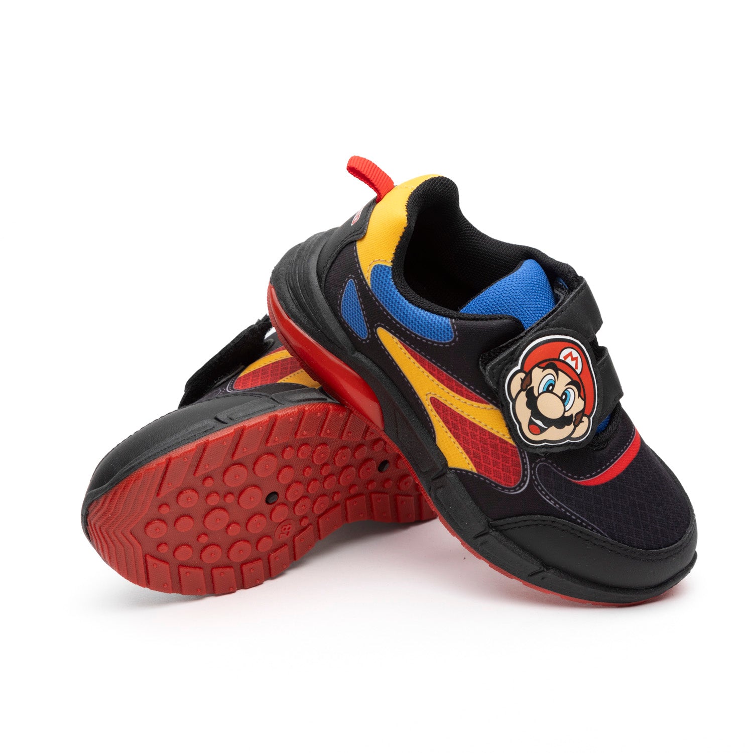 Zapatillas Con Luces Niño Cara Mario Bros Negro Nintendo