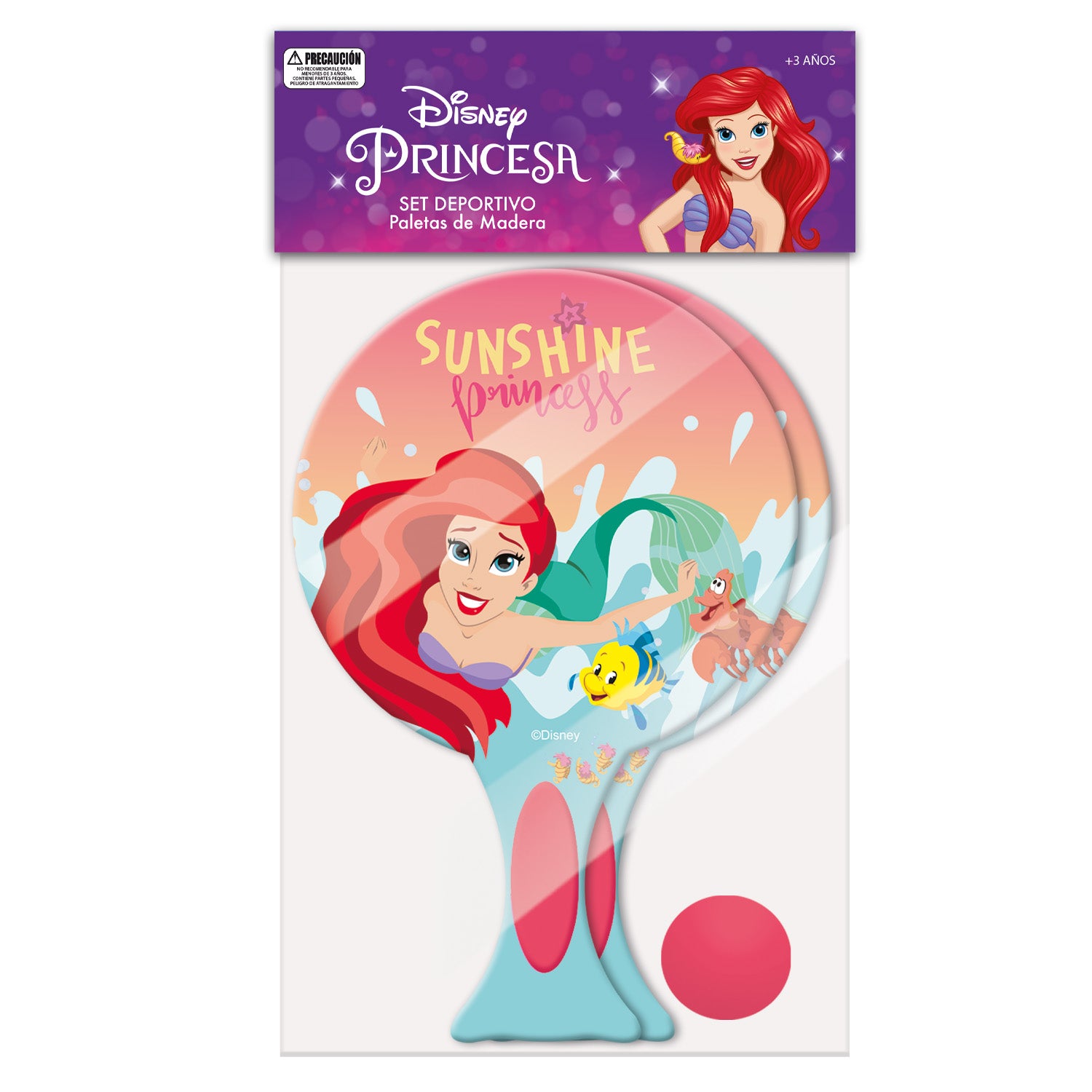 Set Deportivo Paletas De Madera Princesas Disney Pronobel