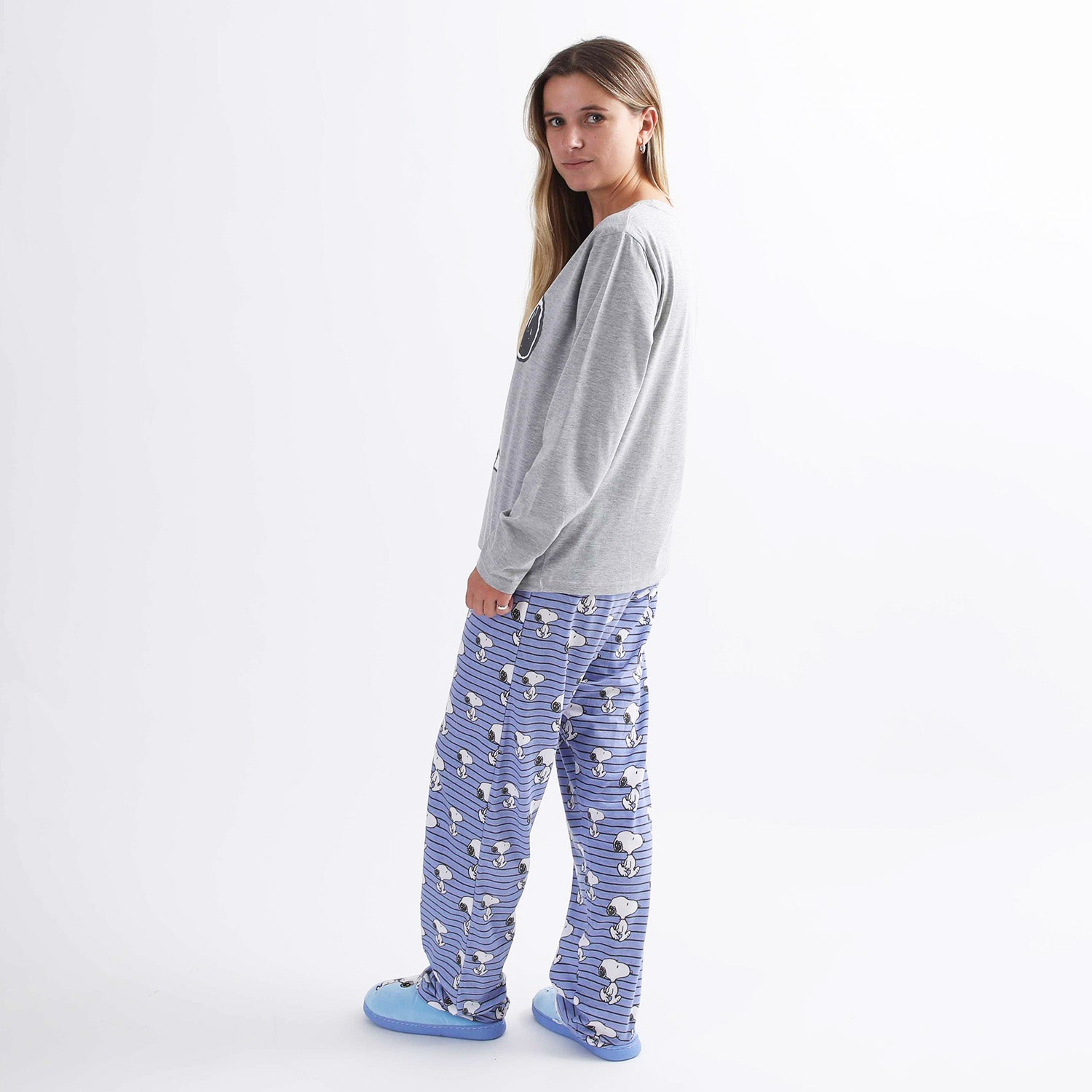 Conjunto Pijama Mujer Coffee Time Azul Snoopy - Pijamas Chile | The Brands Club cl
